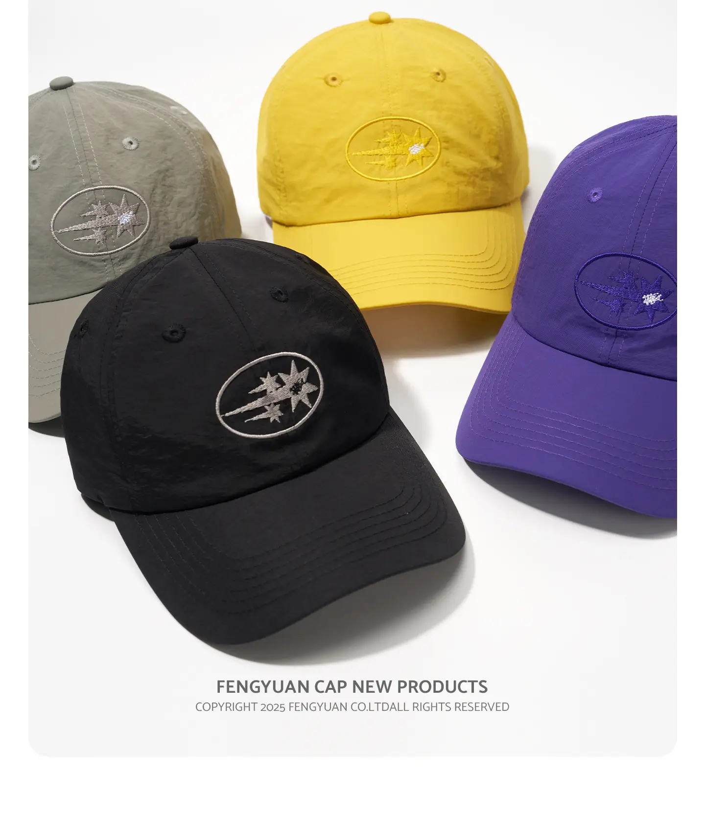 Black Weatherproof Baseball Cap with Meteor Embroidery — feature 21