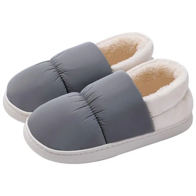 In-Stock Ultra-Comfortable Cotton Slippers for Women, Winter Indoor Warm Thick-Soled Waterproof down Cotton Shoes for Men - Image 8