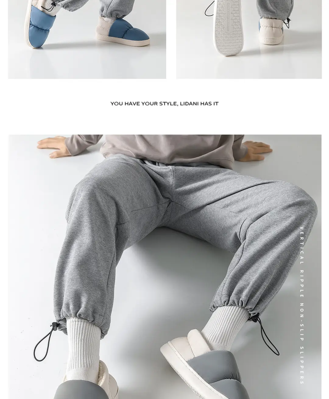 In-Stock Ultra-Comfortable Cotton Slippers for Women, Winter Indoor Warm Thick-Soled Waterproof down Cotton Shoes for Men — feature 22