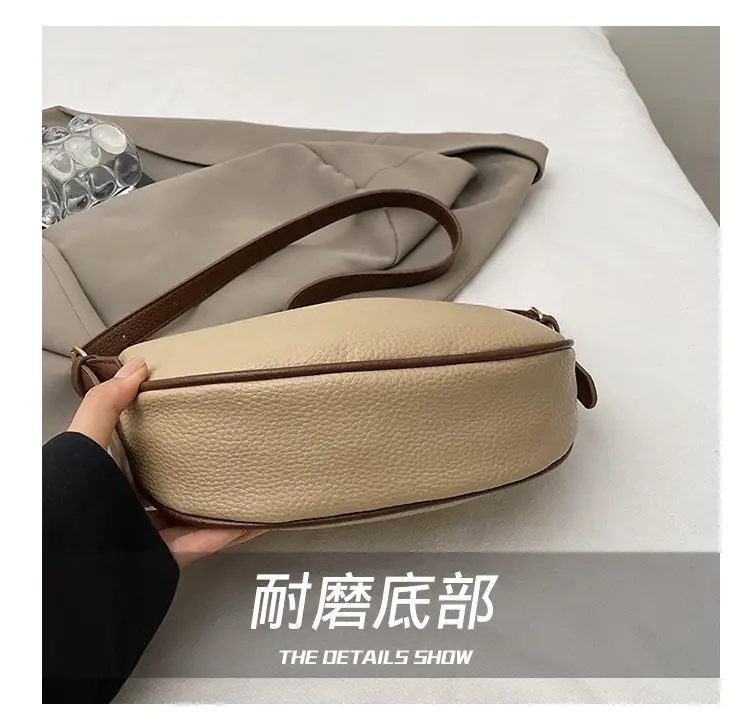 Beige Crossbody Bag with Brown Strap for Women — feature 17