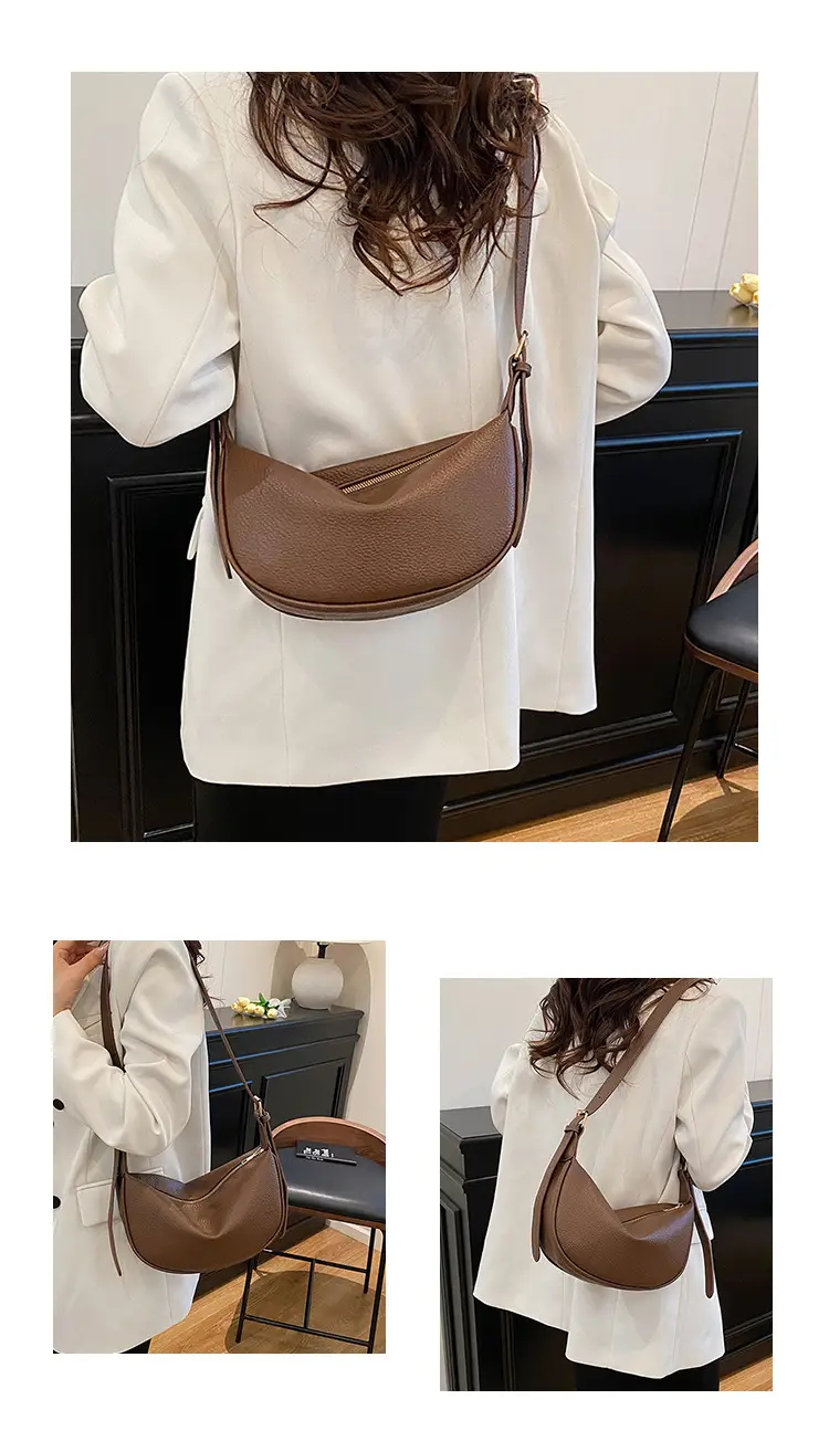 Beige Crossbody Bag with Brown Strap for Women — feature 6