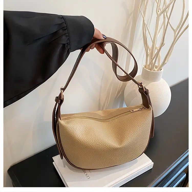Beige Crossbody Bag with Brown Strap for Women — feature 8