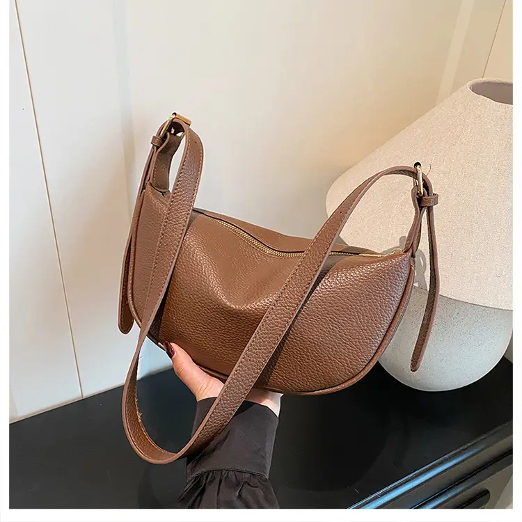 Beige Crossbody Bag with Brown Strap for Women — feature 9