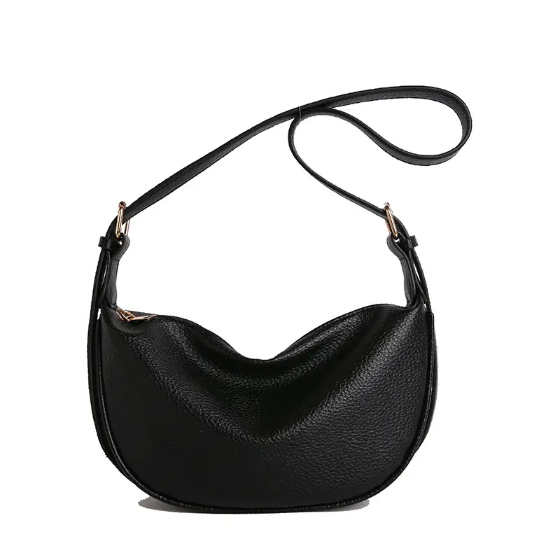 Beige Crossbody Bag with Brown Strap for Women - Image 3