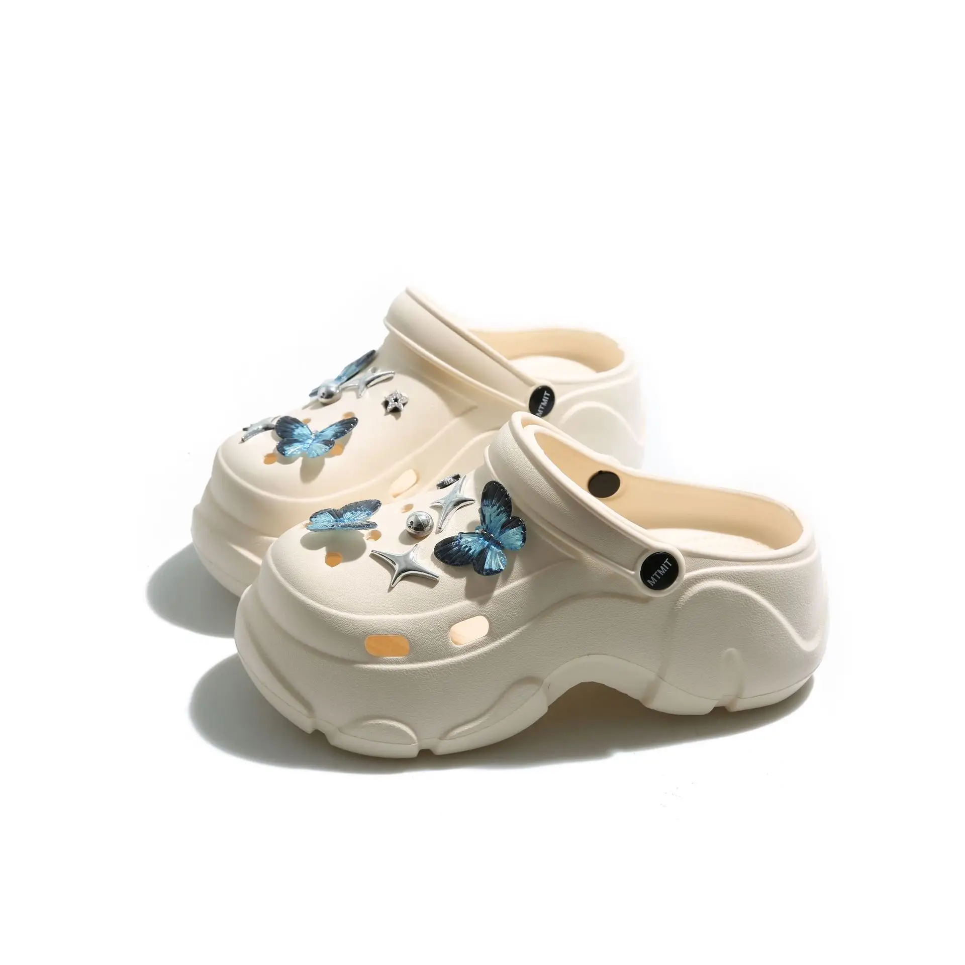 Ins Blue Butterfly Clogs Summer Women's Outer Wear - Image 82