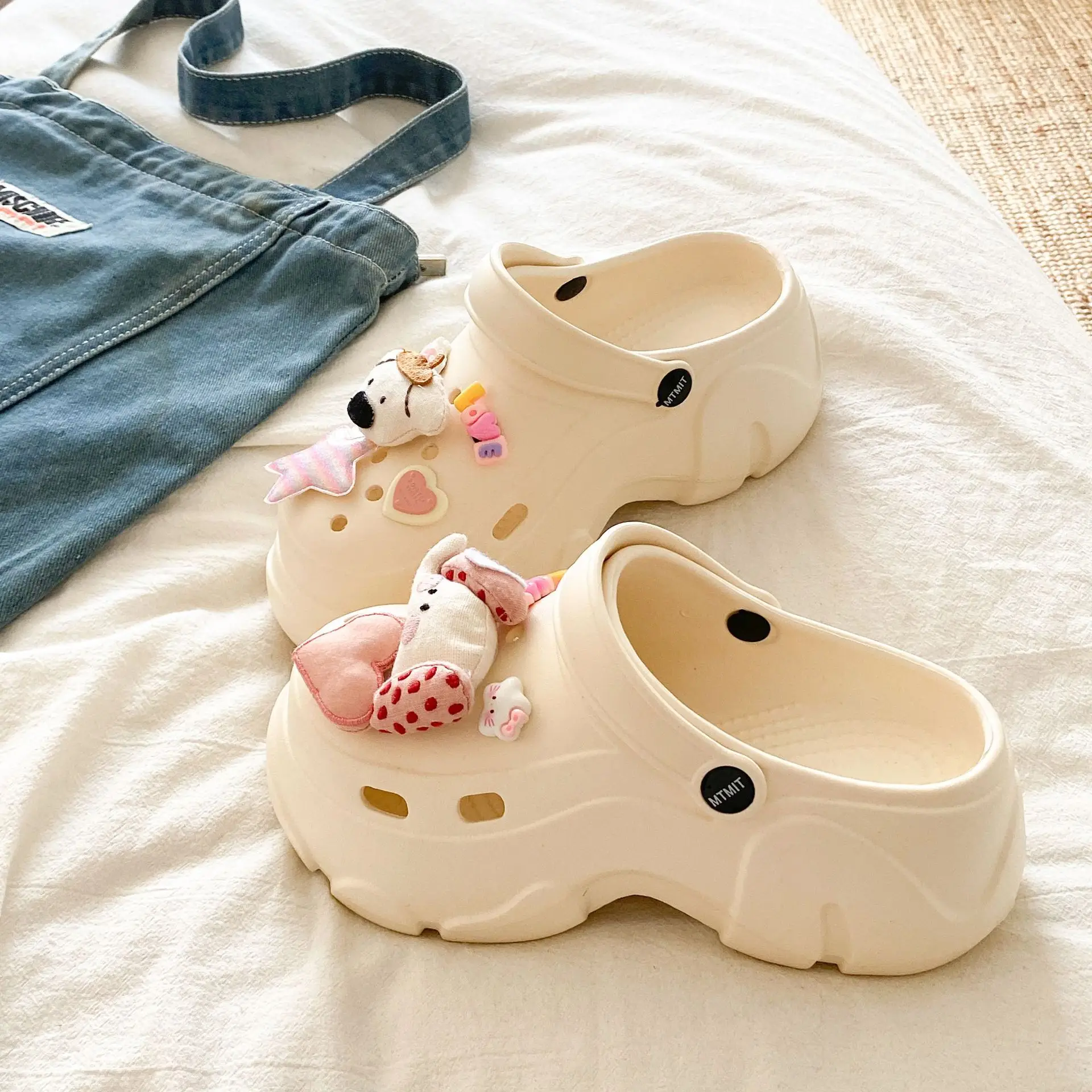 Ins Blue Butterfly Clogs Summer Women's Outer Wear - Image 11