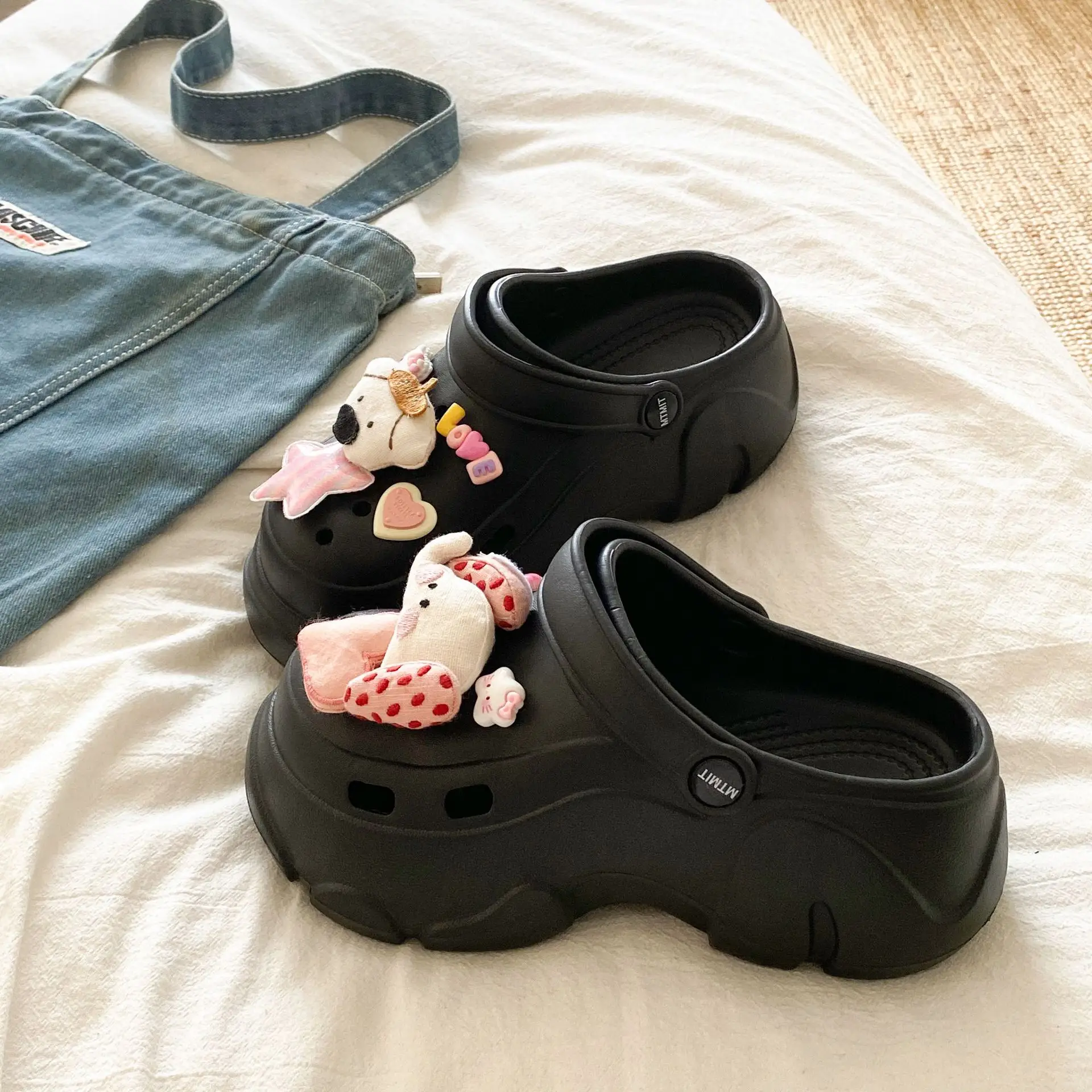 Ins Blue Butterfly Clogs Summer Women's Outer Wear - Image 12