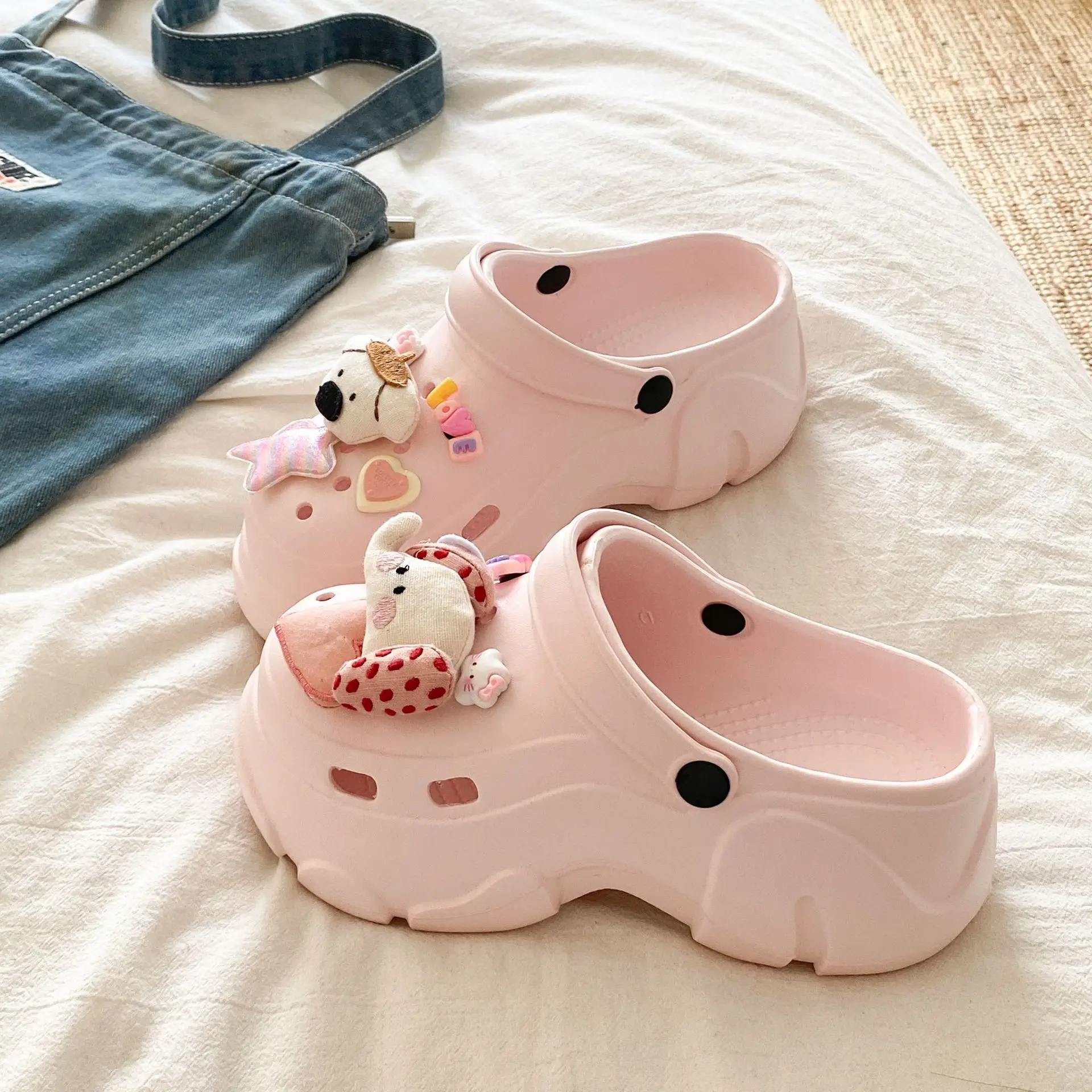Ins Blue Butterfly Clogs Summer Women's Outer Wear - Image 13