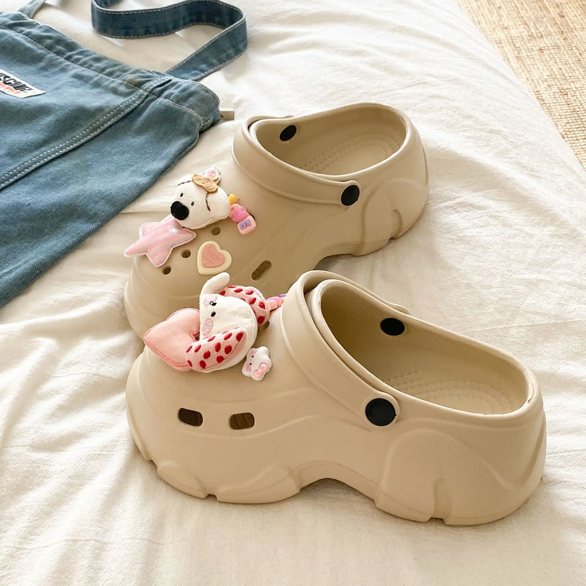 Ins Blue Butterfly Clogs Summer Women's Outer Wear - Image 14