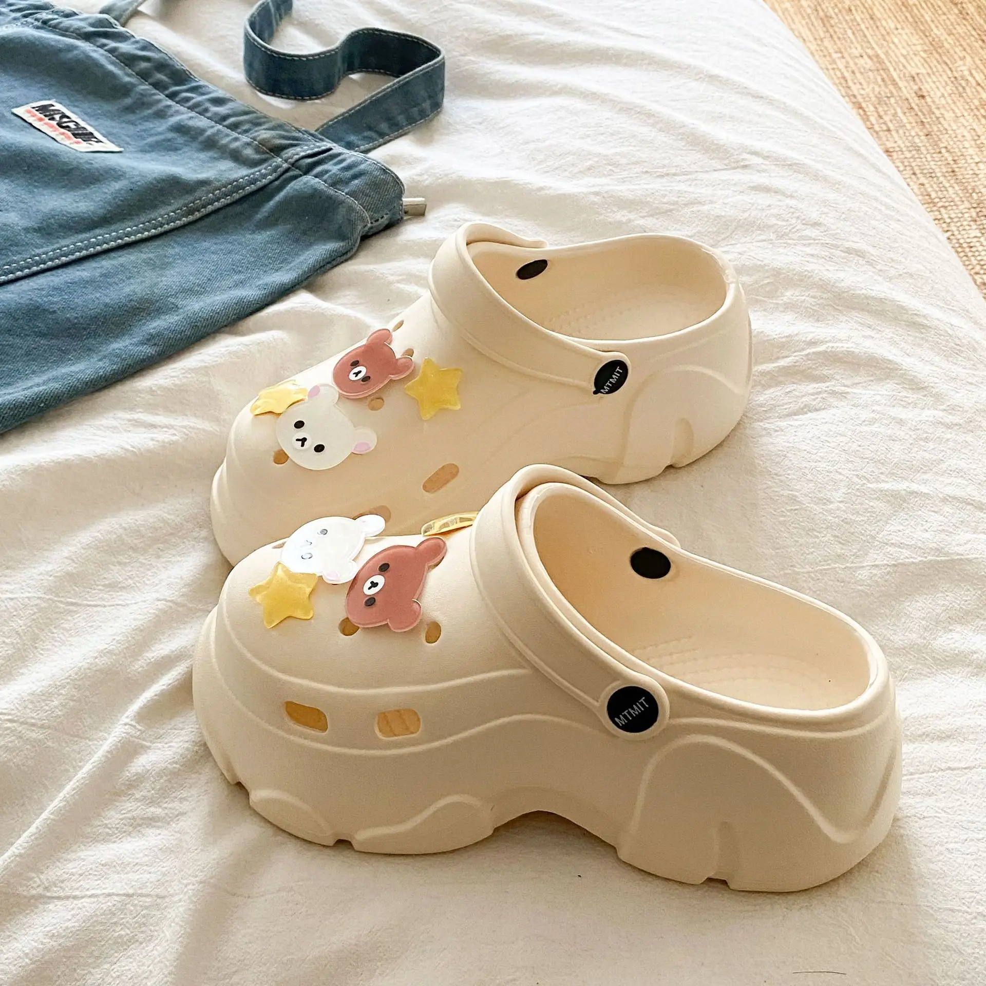 Ins Blue Butterfly Clogs Summer Women's Outer Wear - Image 15