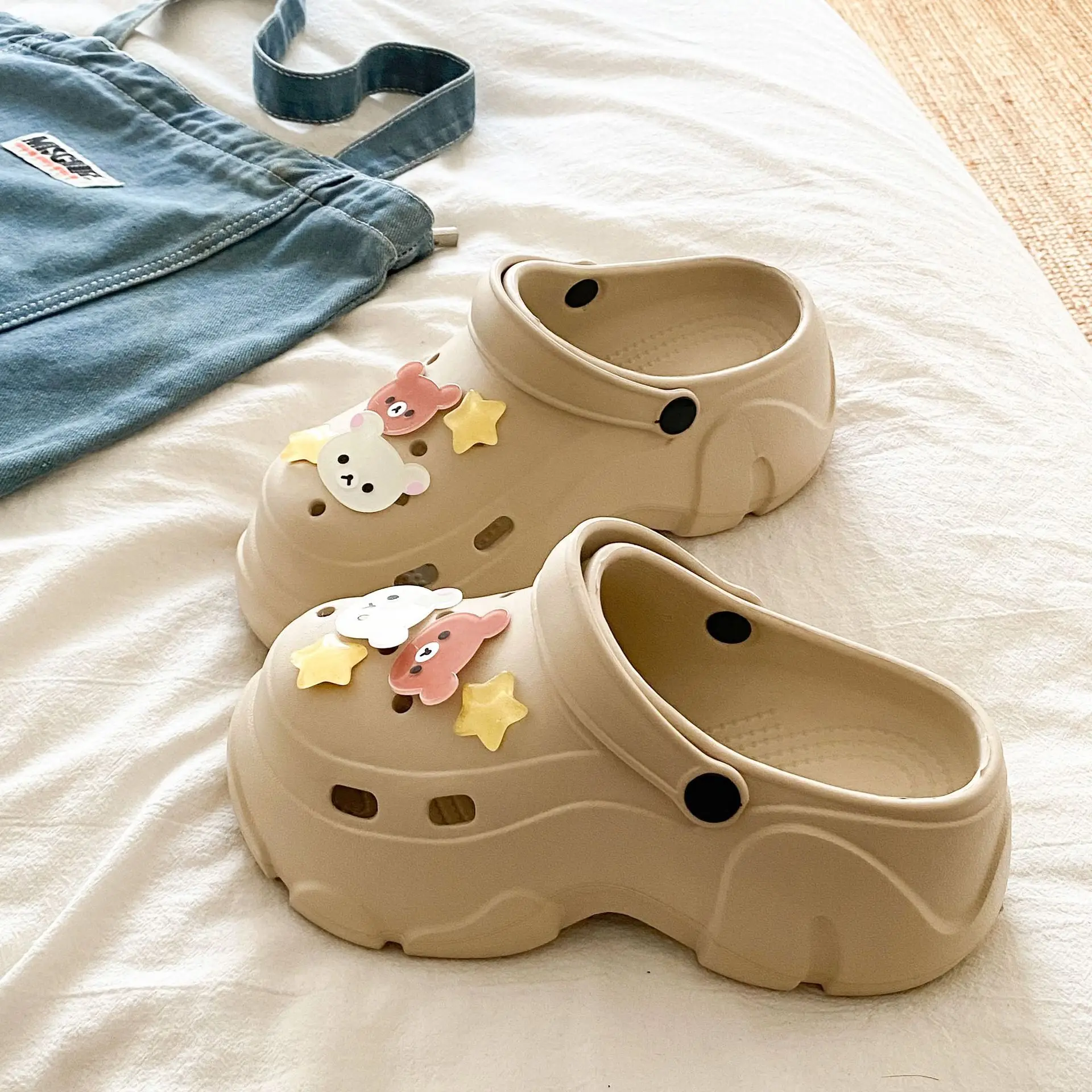 Ins Blue Butterfly Clogs Summer Women's Outer Wear - Image 17