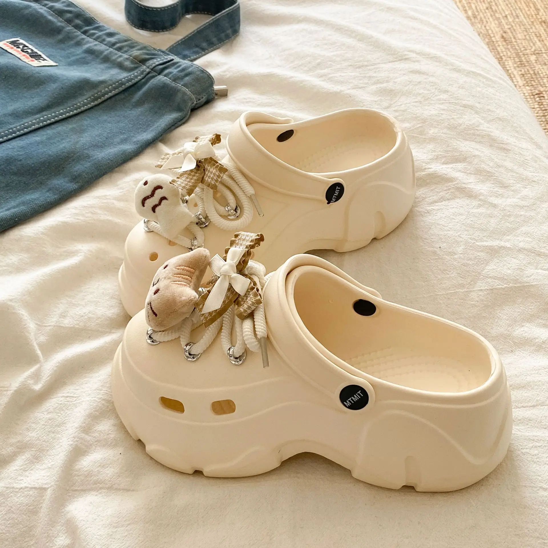 Ins Blue Butterfly Clogs Summer Women's Outer Wear - Image 18