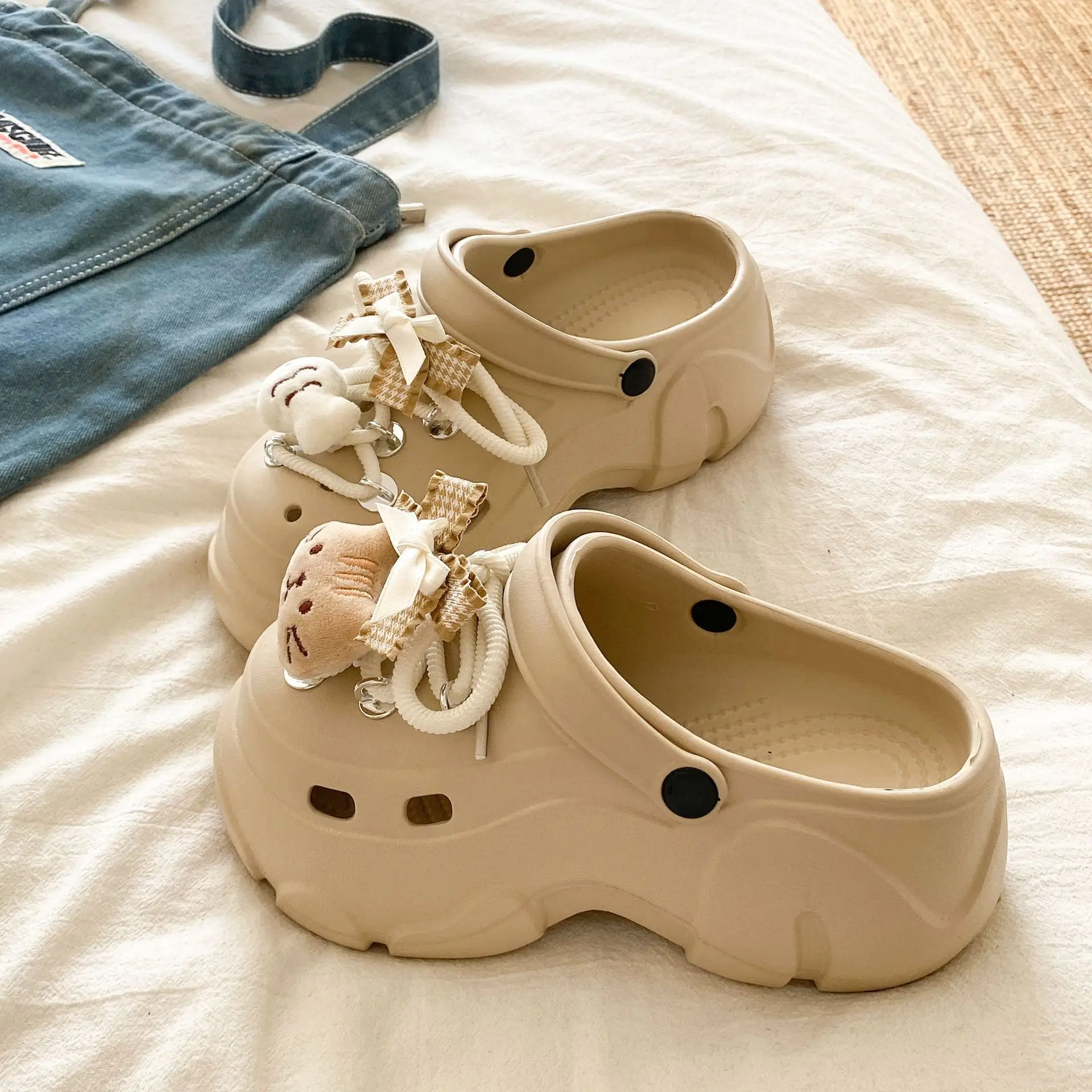 Ins Blue Butterfly Clogs Summer Women's Outer Wear - Image 19