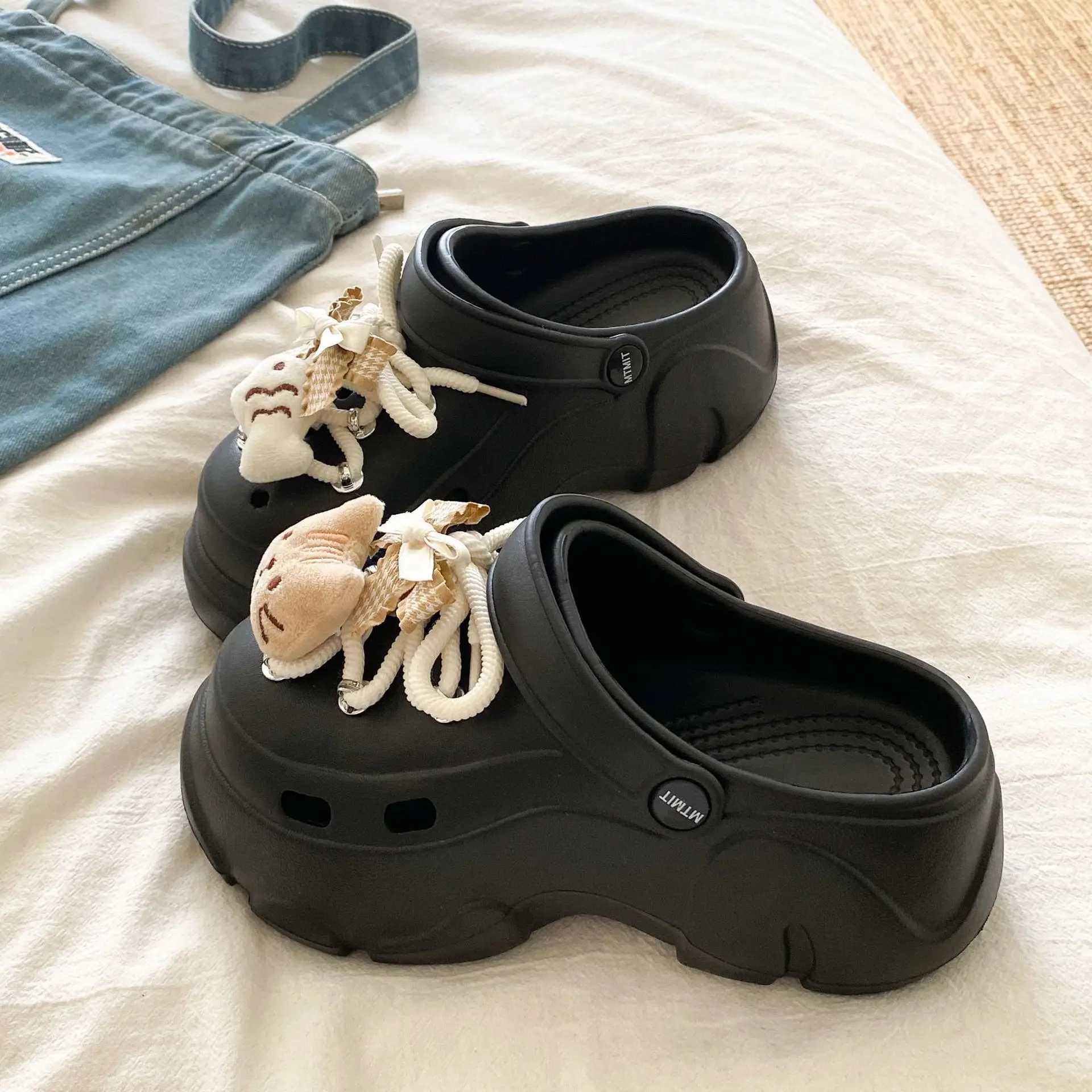 Ins Blue Butterfly Clogs Summer Women's Outer Wear - Image 20