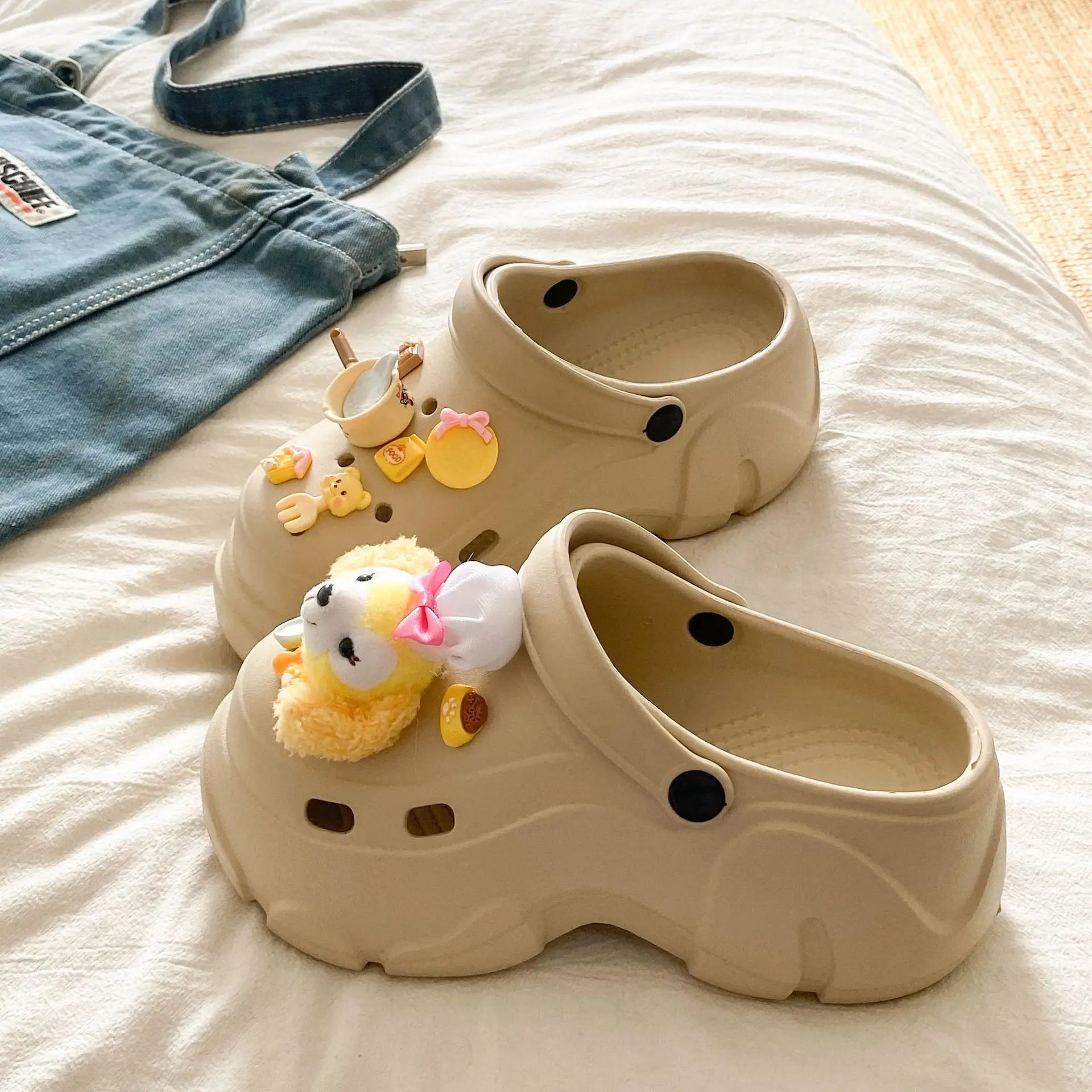 Ins Blue Butterfly Clogs Summer Women's Outer Wear - Image 27