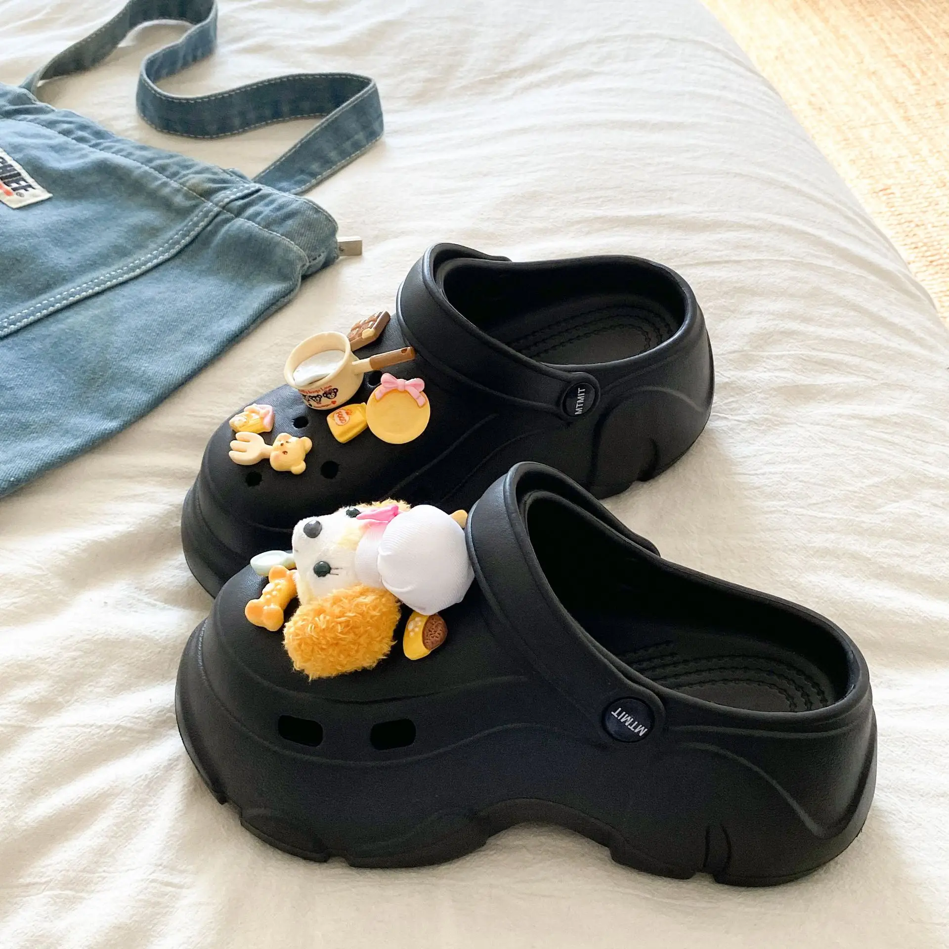 Ins Blue Butterfly Clogs Summer Women's Outer Wear - Image 28