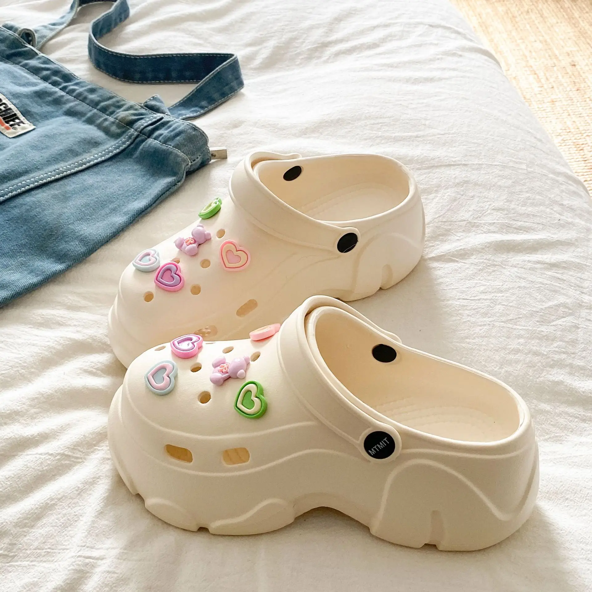 Ins Blue Butterfly Clogs Summer Women's Outer Wear - Image 31