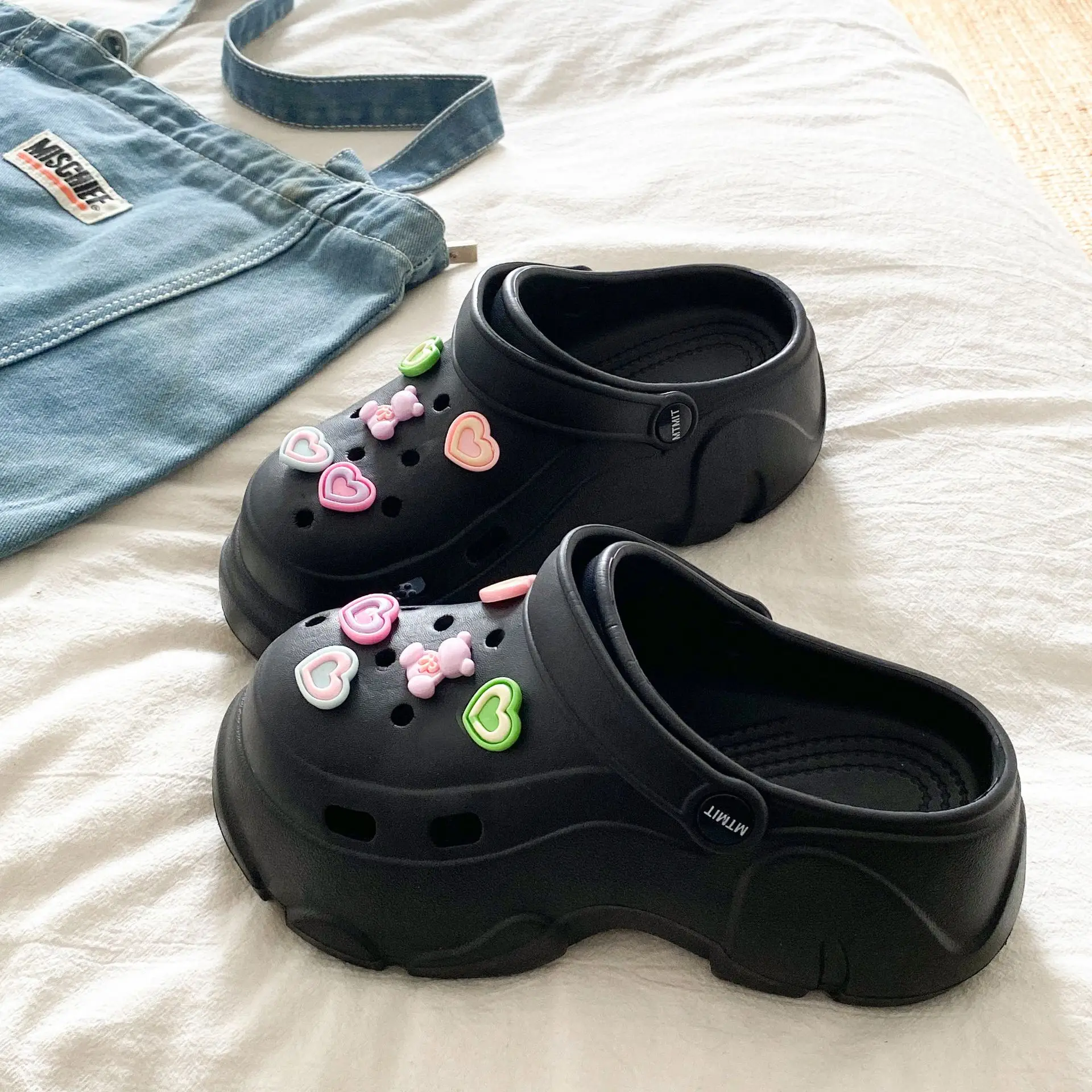 Ins Blue Butterfly Clogs Summer Women's Outer Wear - Image 33