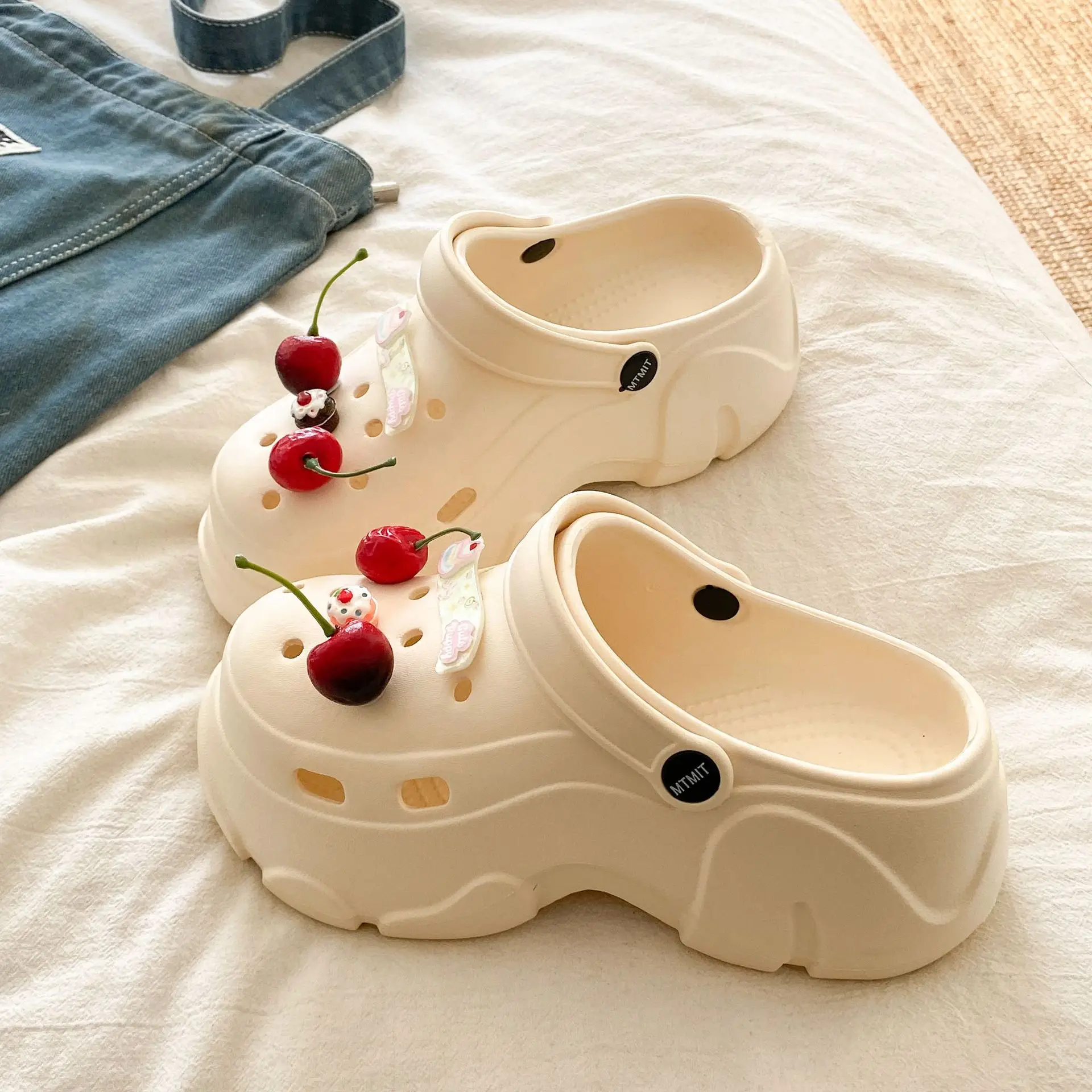 Ins Blue Butterfly Clogs Summer Women's Outer Wear - Image 36
