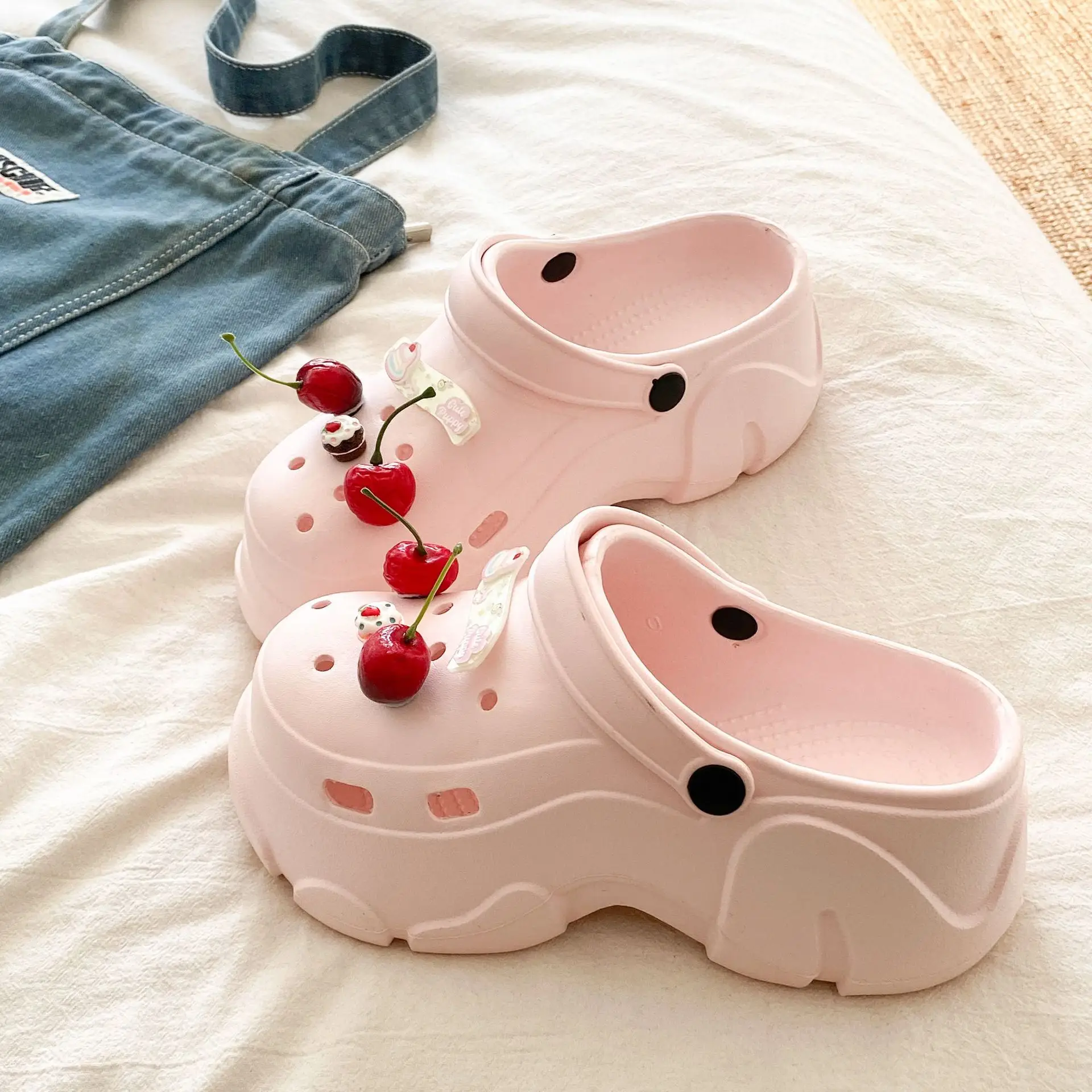 Ins Blue Butterfly Clogs Summer Women's Outer Wear - Image 38