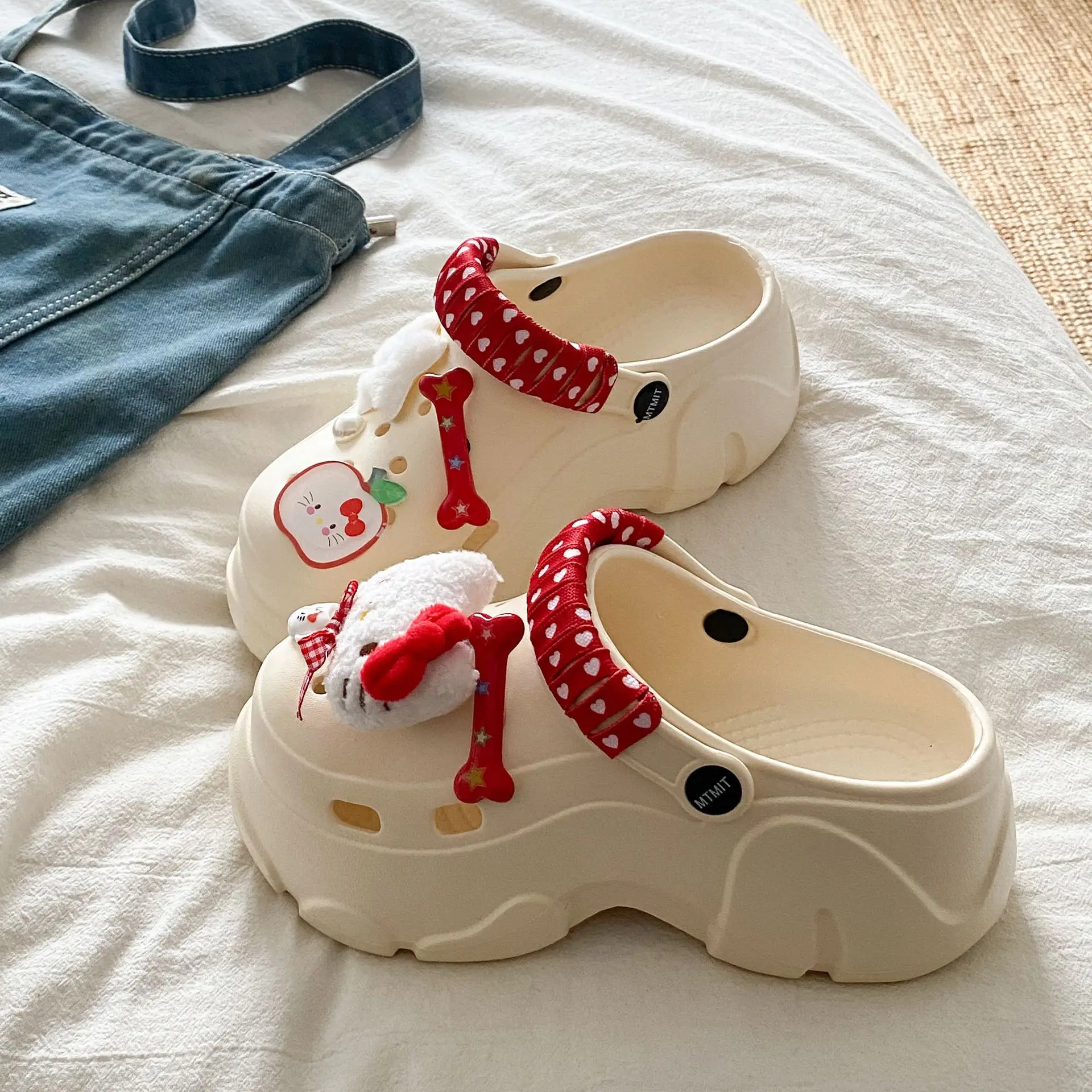 Ins Blue Butterfly Clogs Summer Women's Outer Wear - Image 44
