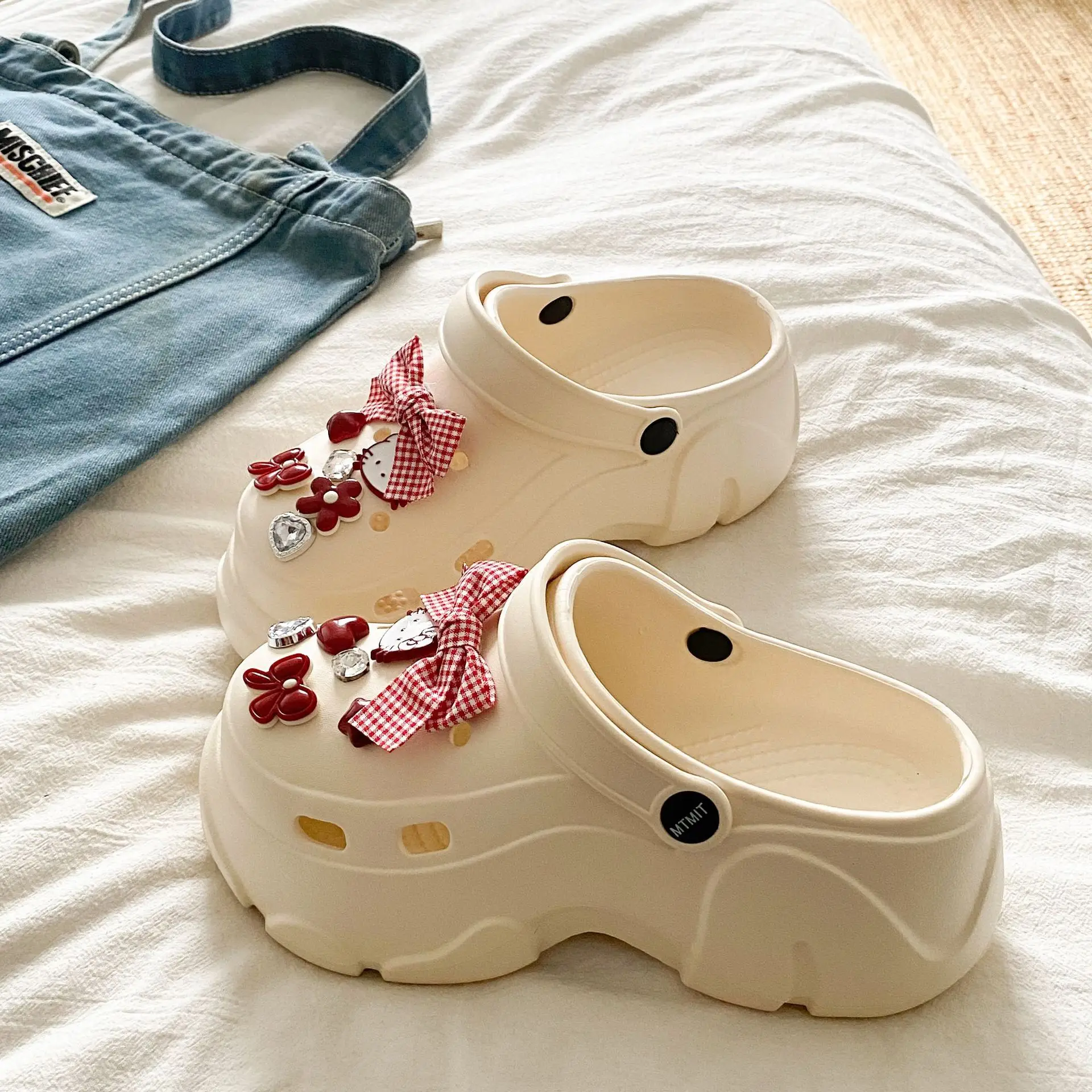 Ins Blue Butterfly Clogs Summer Women's Outer Wear - Image 47