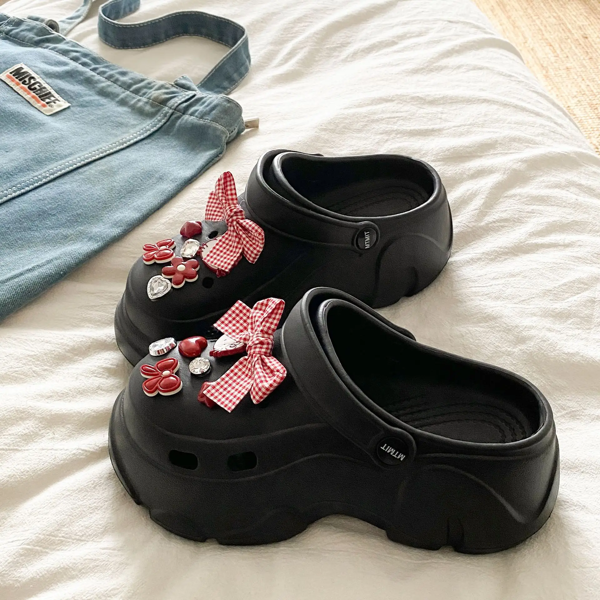 Ins Blue Butterfly Clogs Summer Women's Outer Wear - Image 49