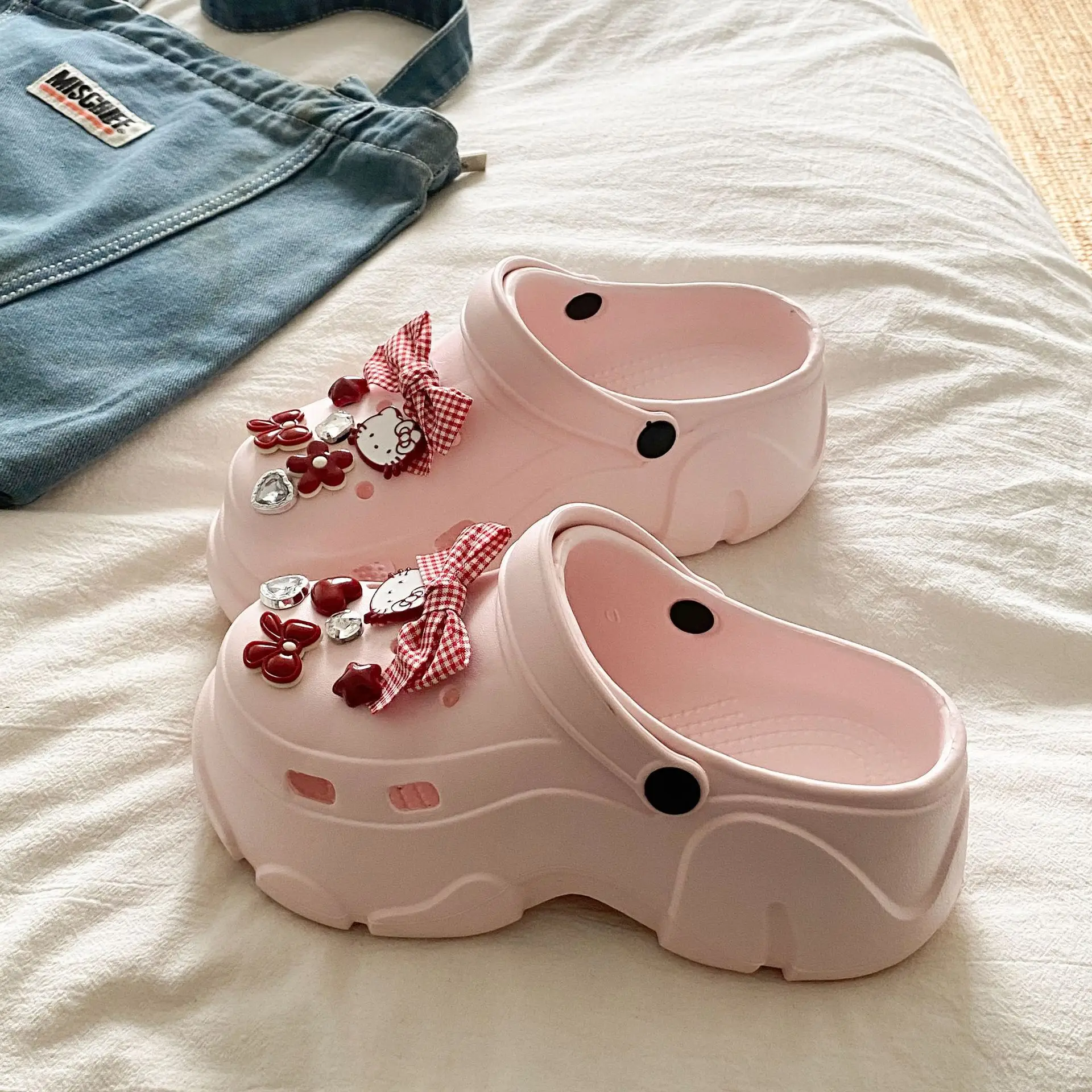 Ins Blue Butterfly Clogs Summer Women's Outer Wear - Image 51