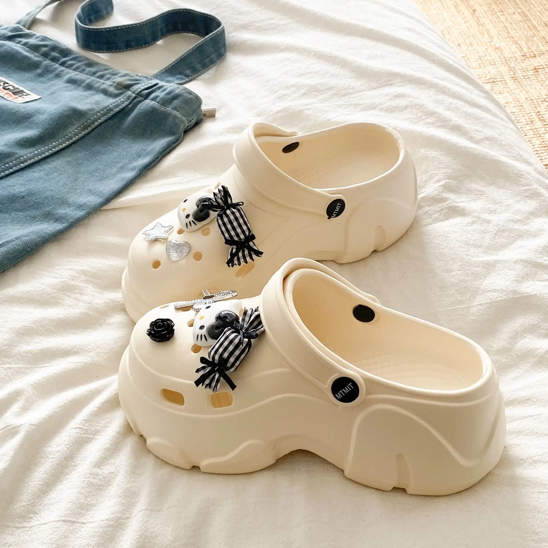 Ins Blue Butterfly Clogs Summer Women's Outer Wear - Image 52