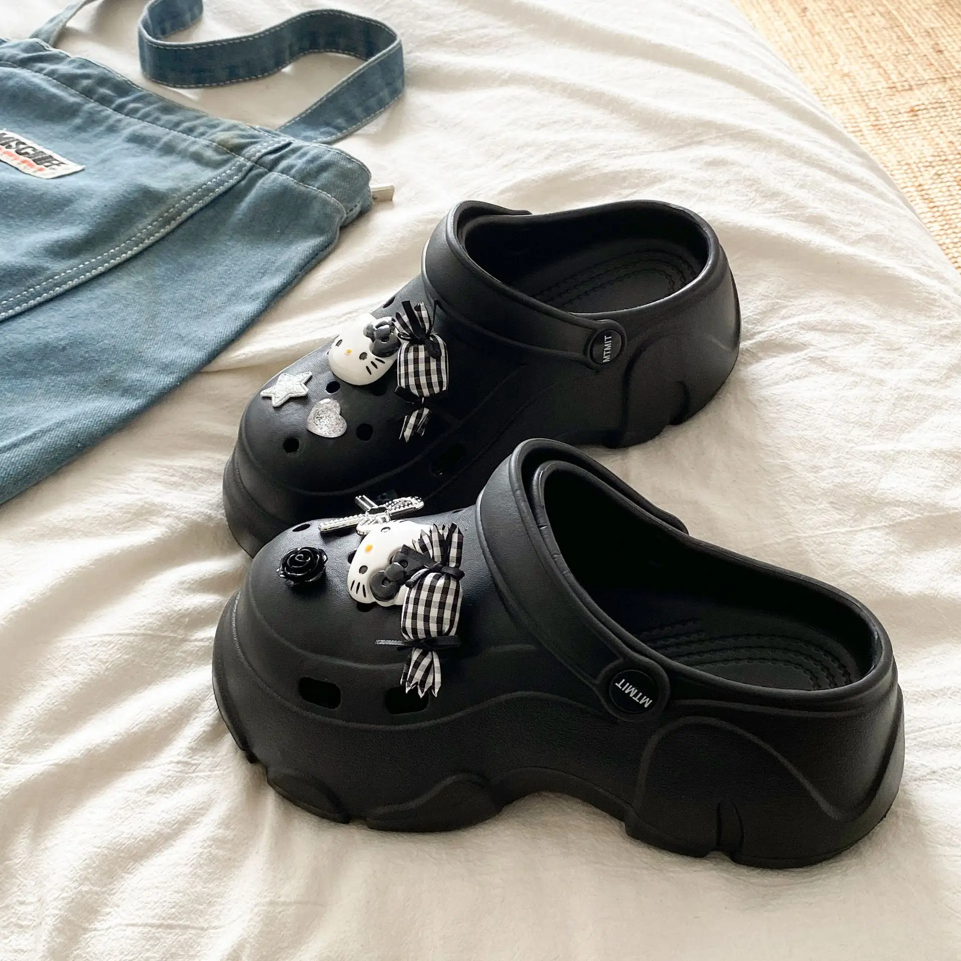 Ins Blue Butterfly Clogs Summer Women's Outer Wear - Image 54