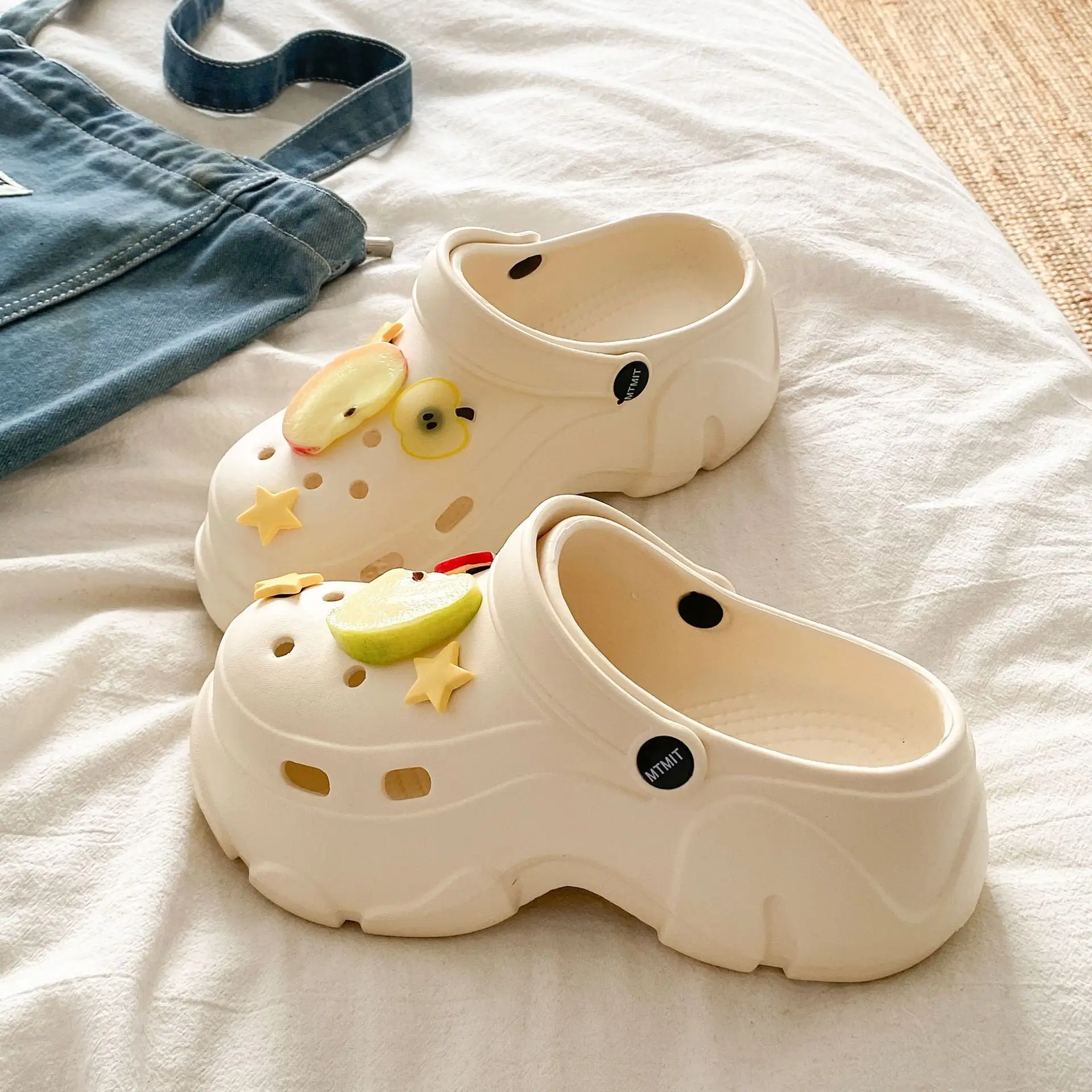 Ins Blue Butterfly Clogs Summer Women's Outer Wear - Image 58