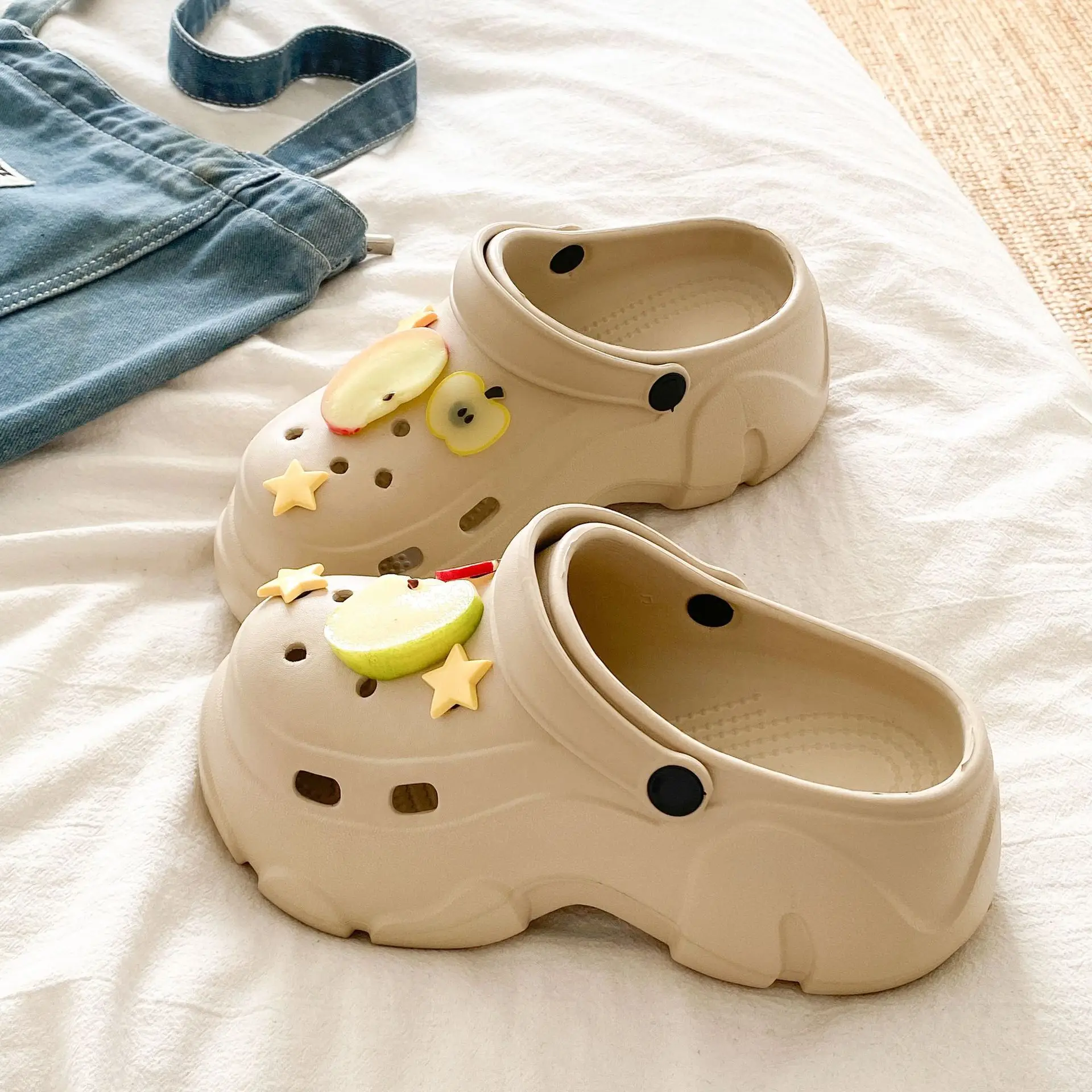 Ins Blue Butterfly Clogs Summer Women's Outer Wear - Image 59