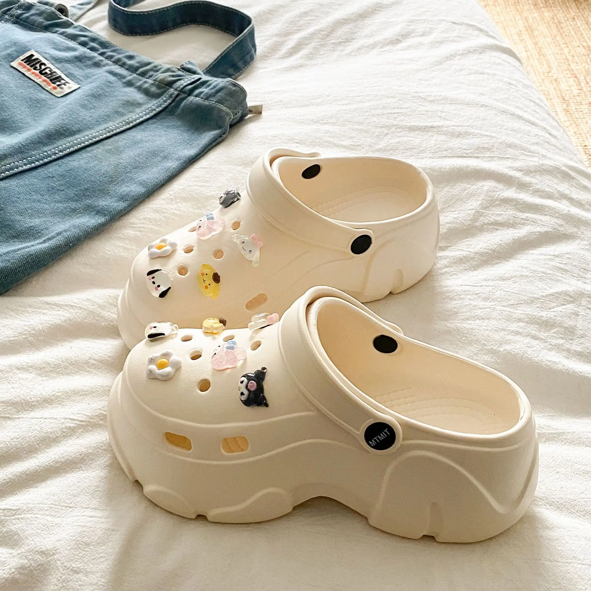 Ins Blue Butterfly Clogs Summer Women's Outer Wear - Image 6