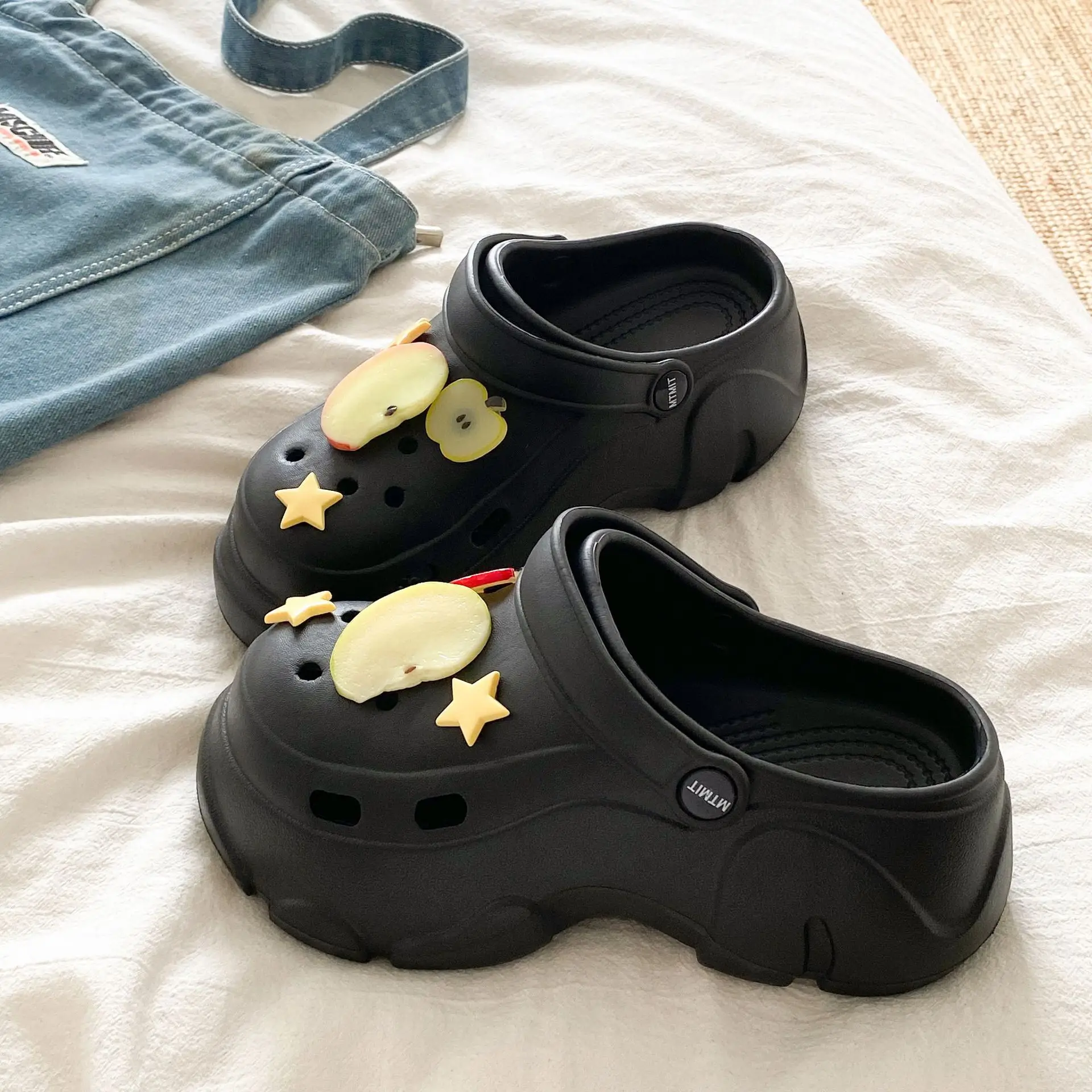 Ins Blue Butterfly Clogs Summer Women's Outer Wear - Image 60