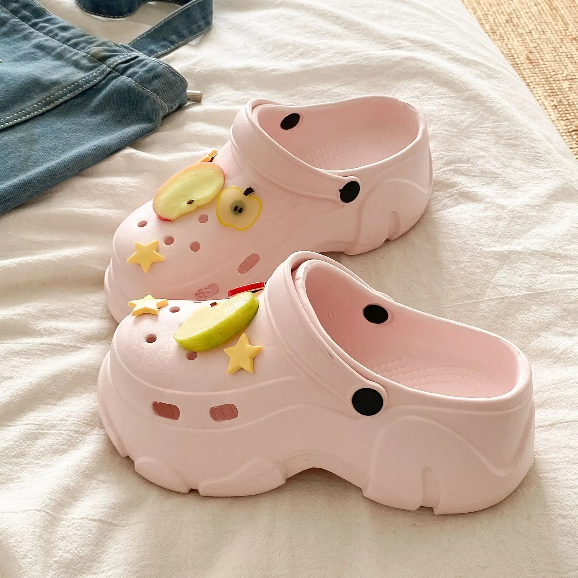 Ins Blue Butterfly Clogs Summer Women's Outer Wear - Image 61