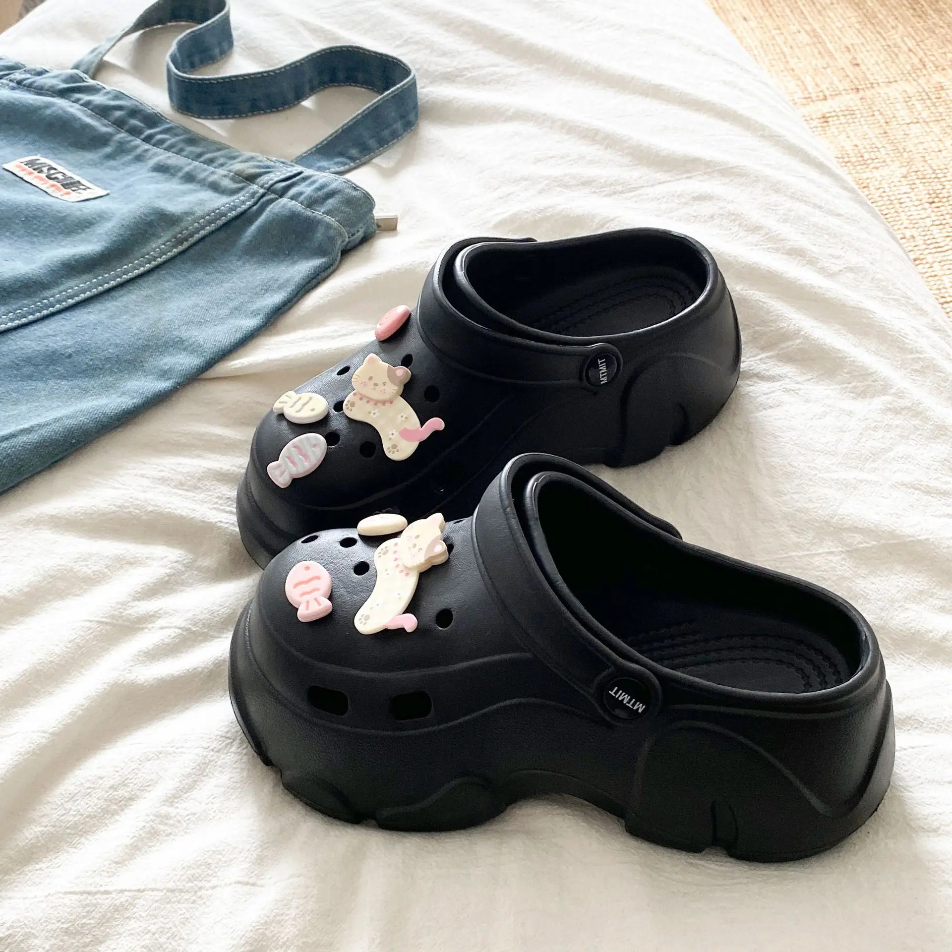 Ins Blue Butterfly Clogs Summer Women's Outer Wear - Image 63