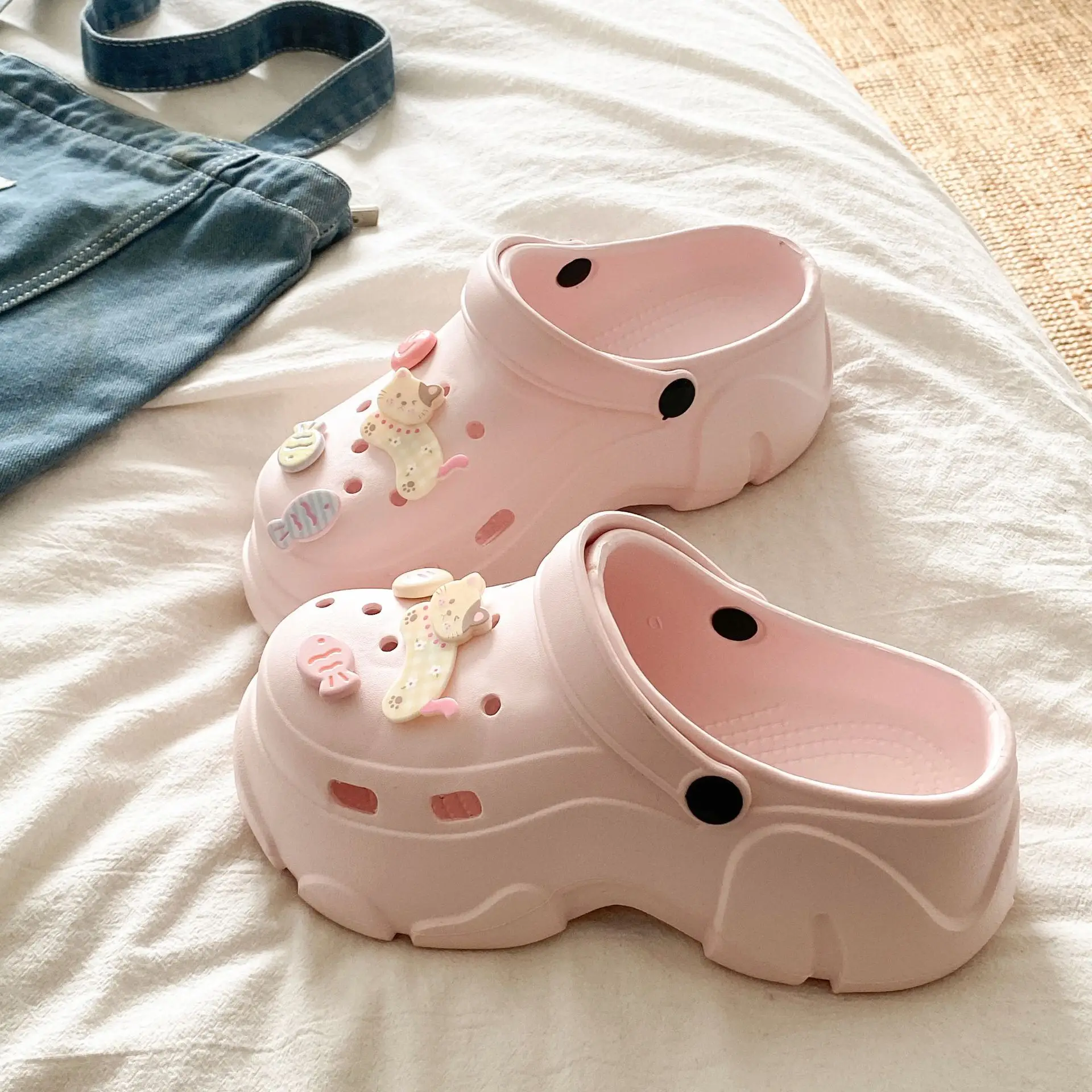 Ins Blue Butterfly Clogs Summer Women's Outer Wear - Image 65