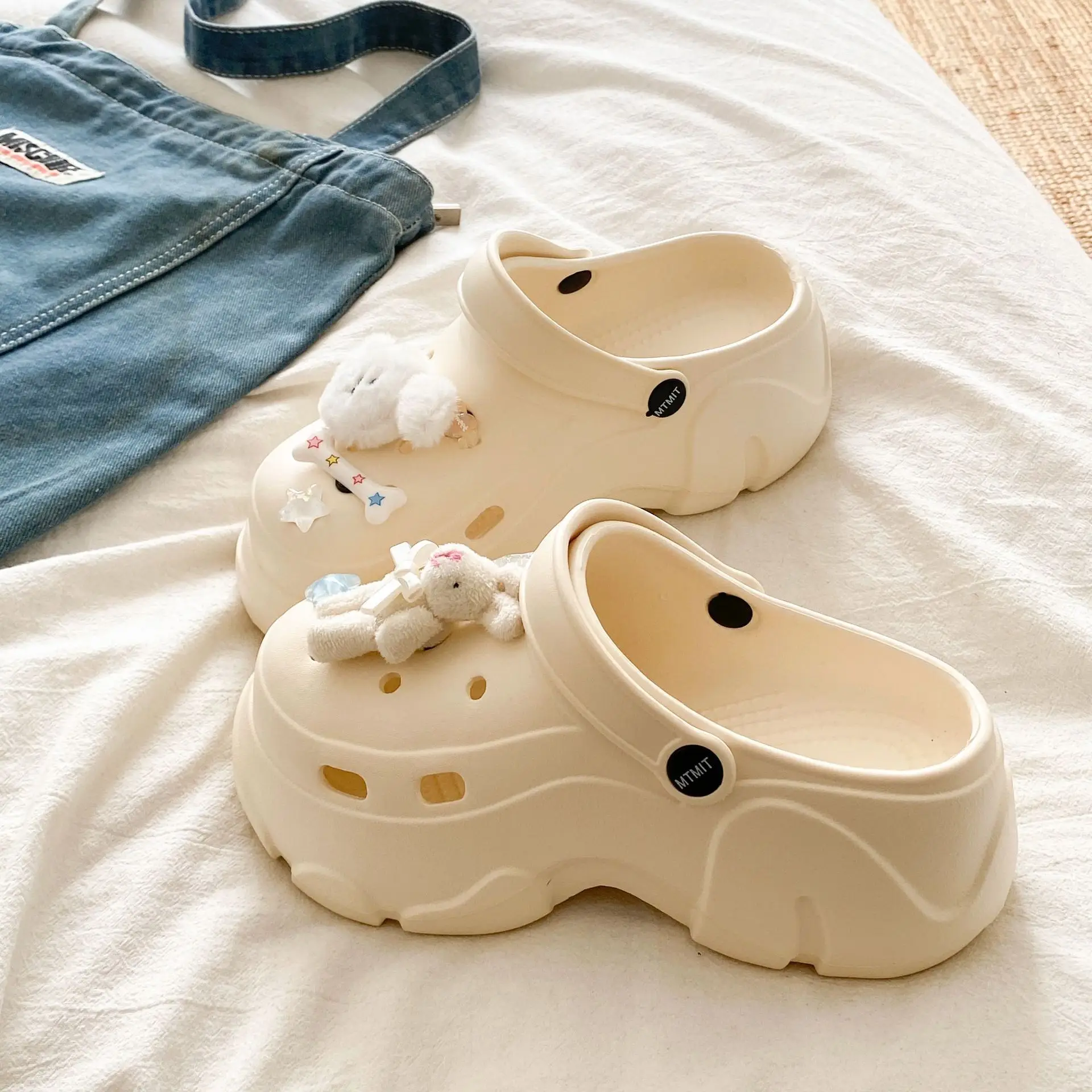 Ins Blue Butterfly Clogs Summer Women's Outer Wear - Image 66
