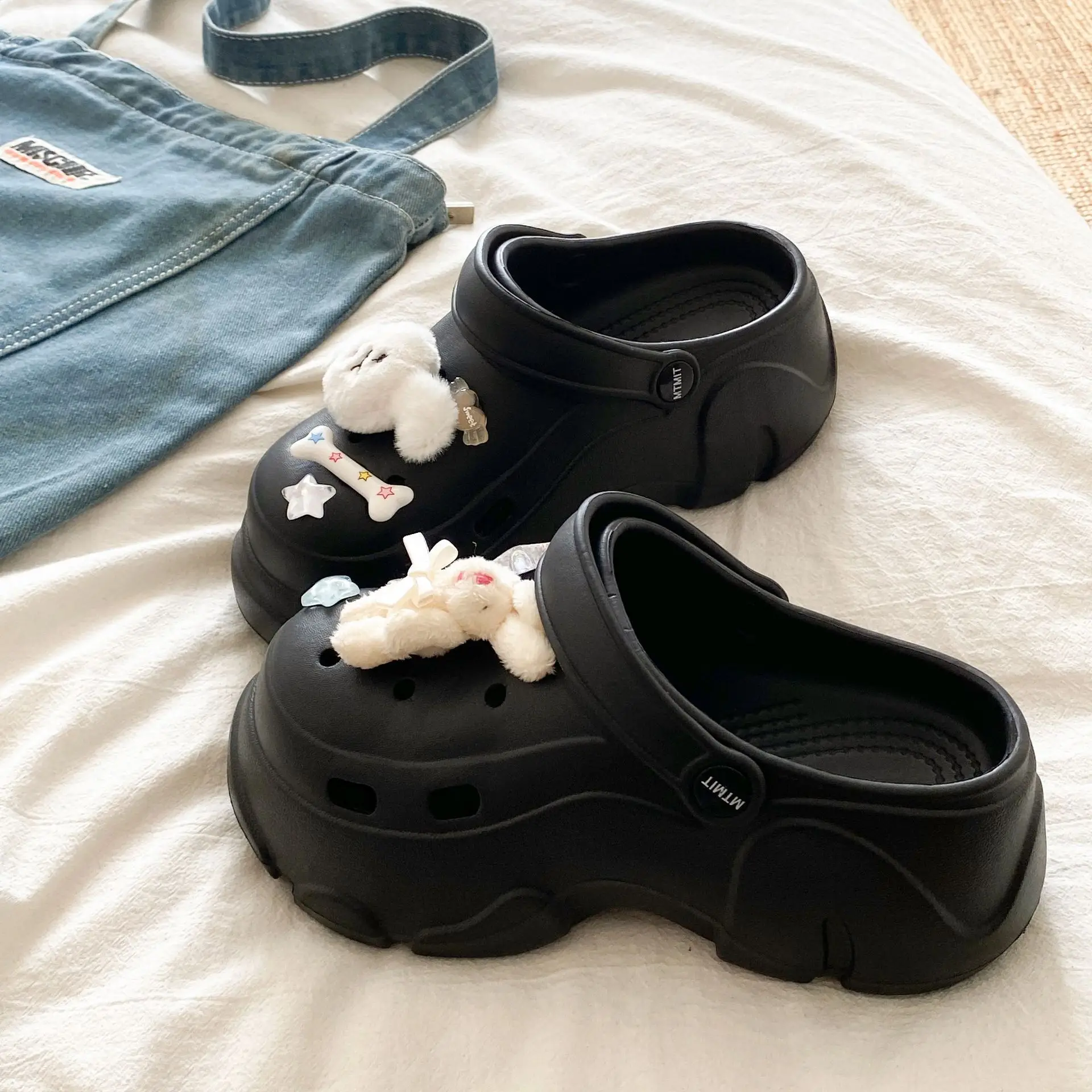 Ins Blue Butterfly Clogs Summer Women's Outer Wear - Image 67