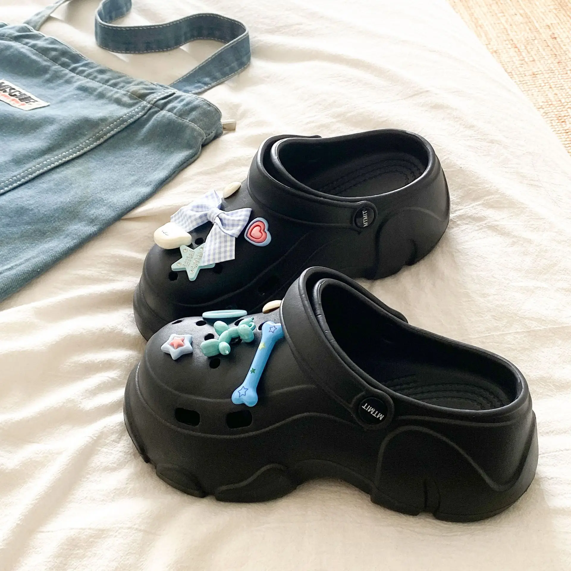 Ins Blue Butterfly Clogs Summer Women's Outer Wear - Image 71