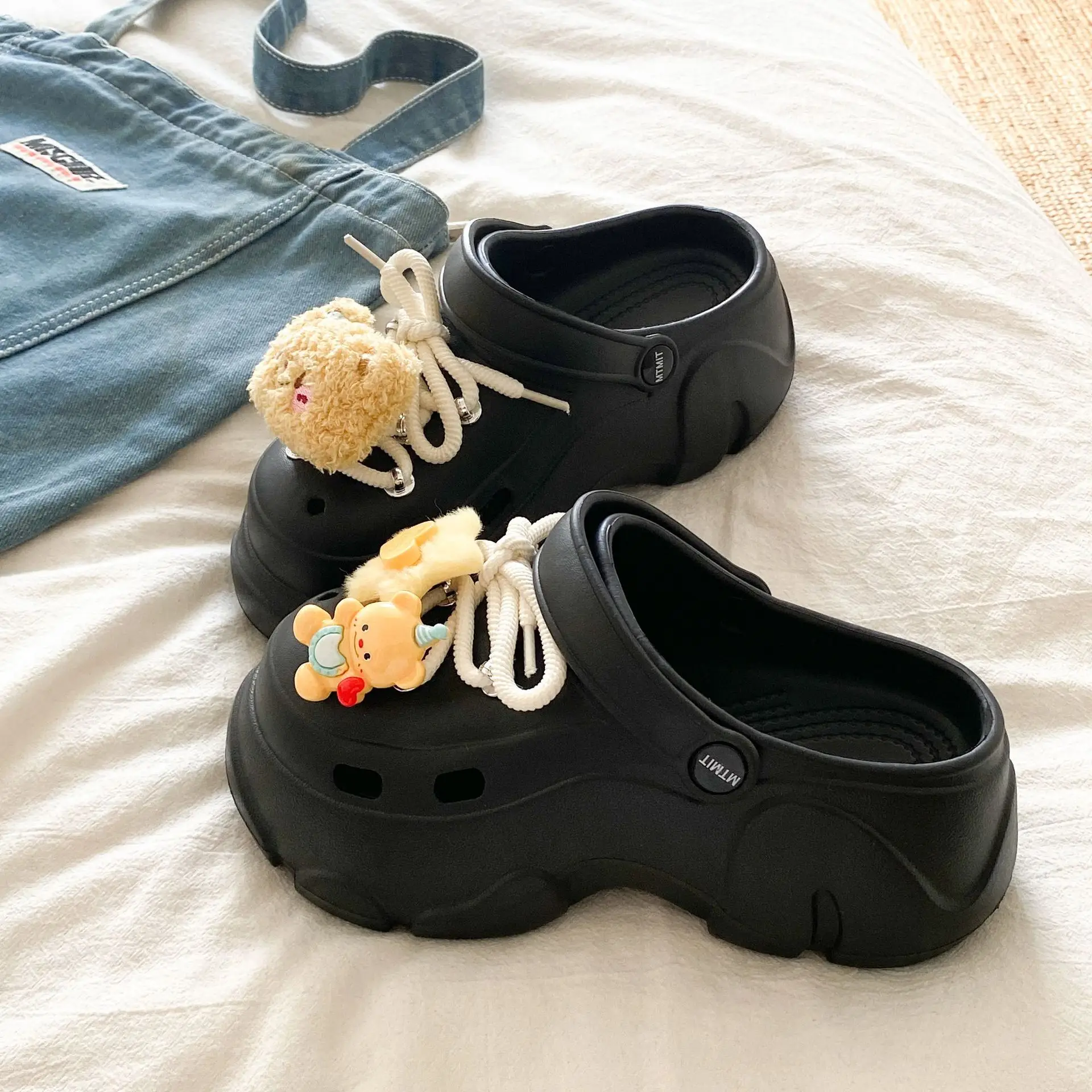 Ins Blue Butterfly Clogs Summer Women's Outer Wear - Image 76