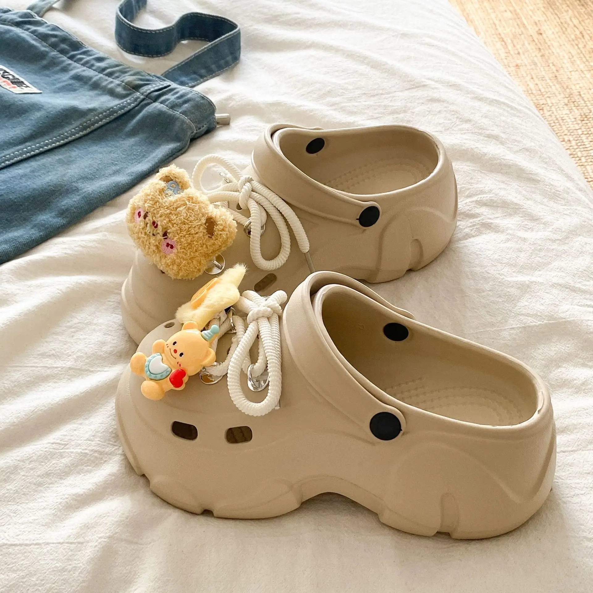 Ins Blue Butterfly Clogs Summer Women's Outer Wear - Image 77