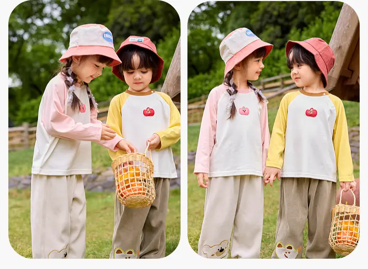 Dudu Kids Raglan Sleeve T-Shirt White Green Striped — feature 12