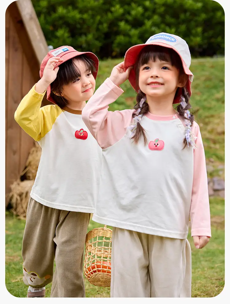 Dudu Kids Raglan Sleeve T-Shirt White Green Striped — feature 13