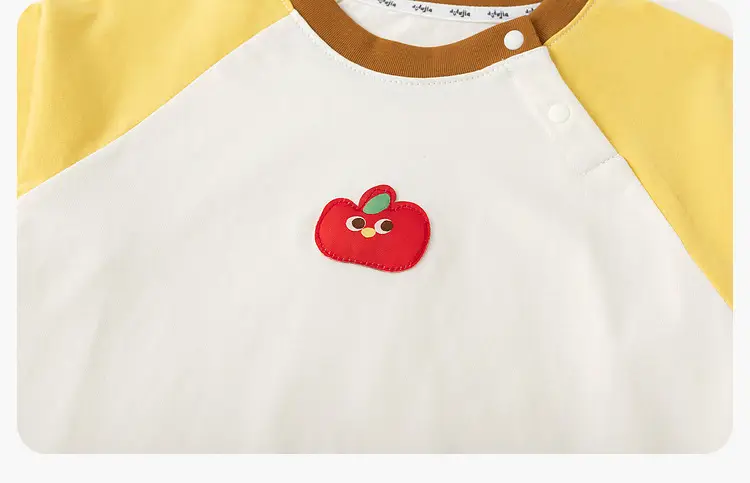Dudu Kids Raglan Sleeve T-Shirt White Green Striped — feature 29