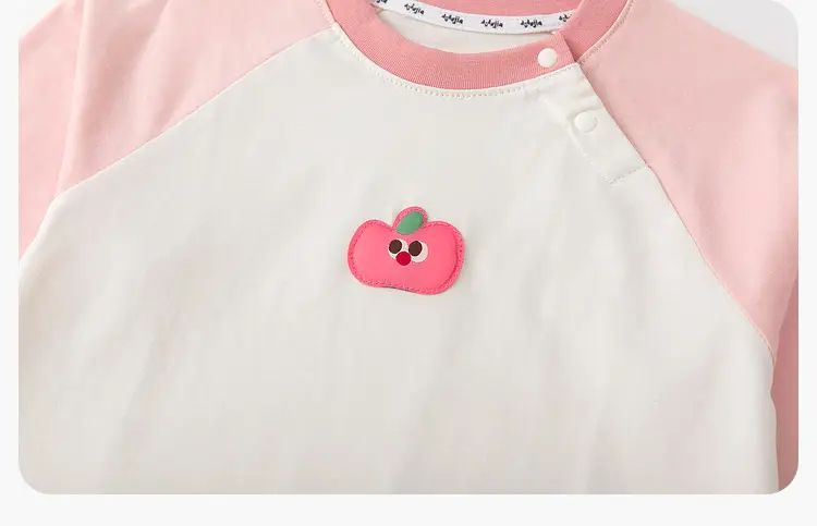 Dudu Kids Raglan Sleeve T-Shirt White Green Striped — feature 33