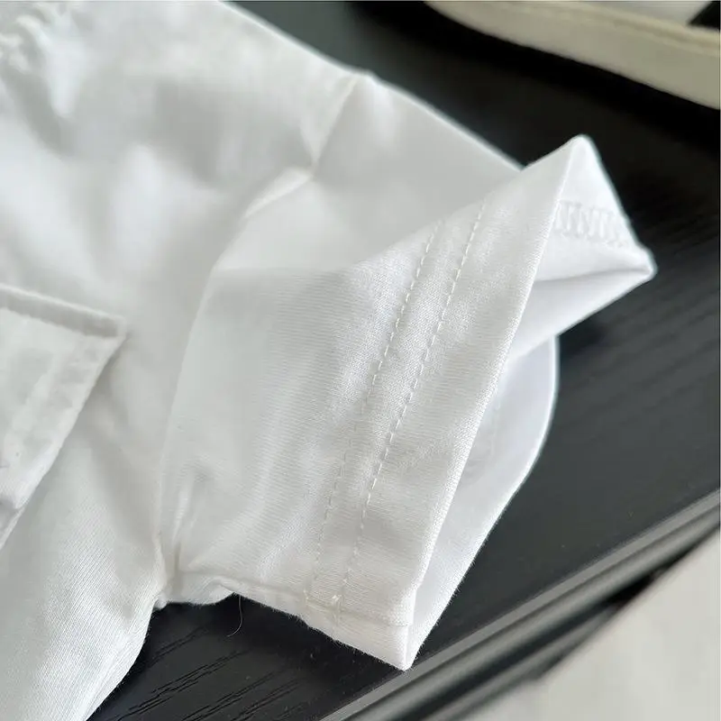 Boys White T-Shirt & Grey Shorts Set 2025 Summer — feature 7