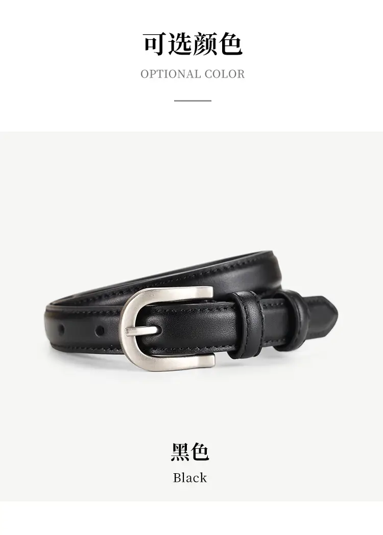 Men's Brown Leather Belt with Silver Buckle 2025 — feature 17