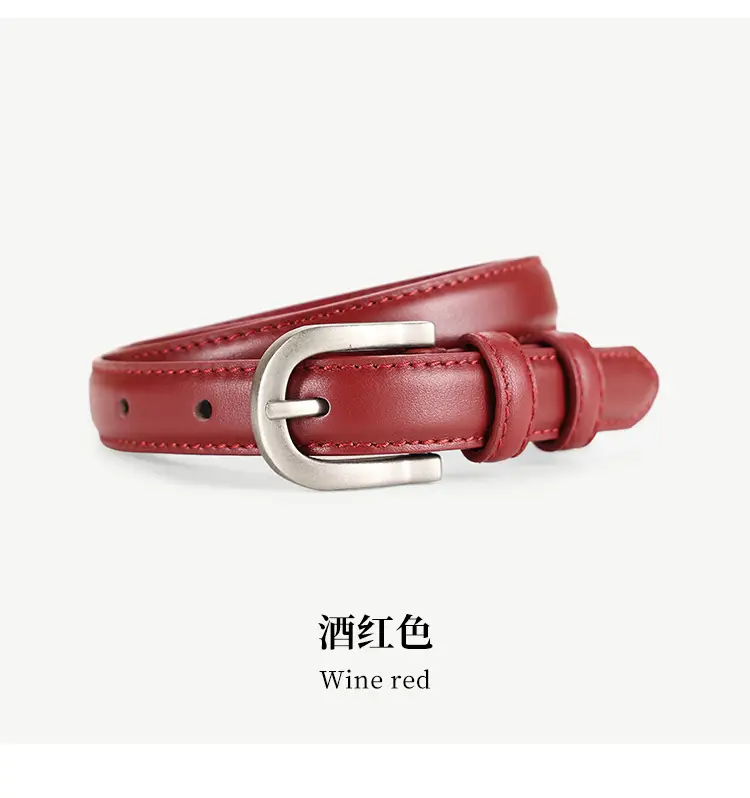 Men's Brown Leather Belt with Silver Buckle 2025 — feature 20