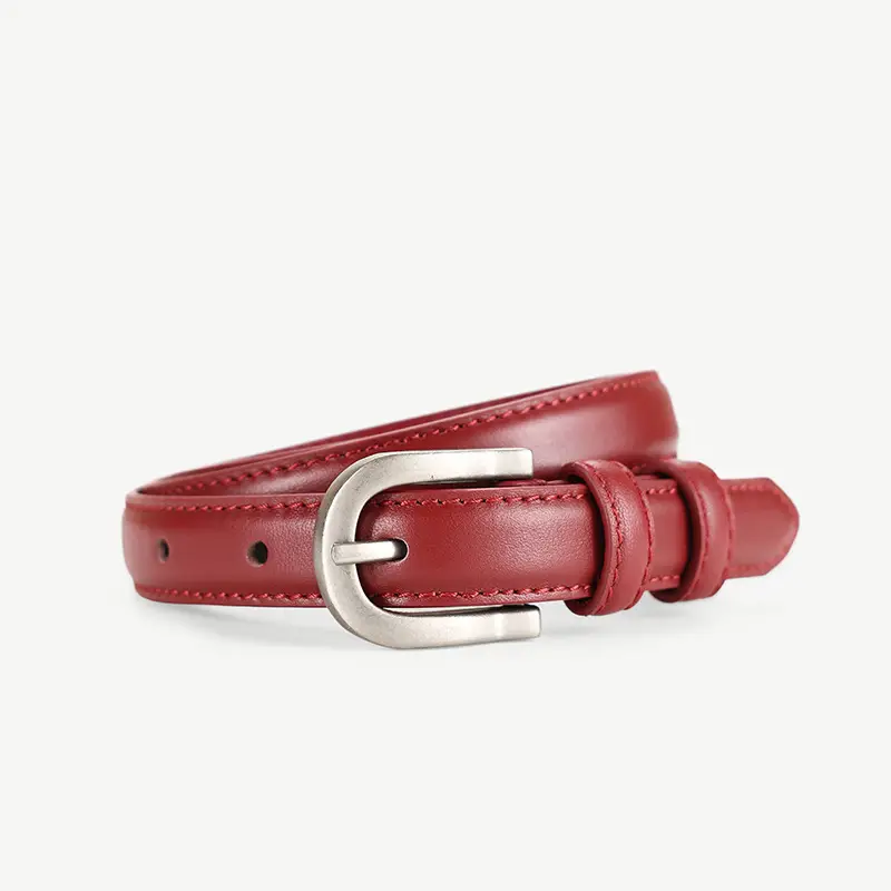 Men's Brown Leather Belt with Silver Buckle 2025 - Image 4